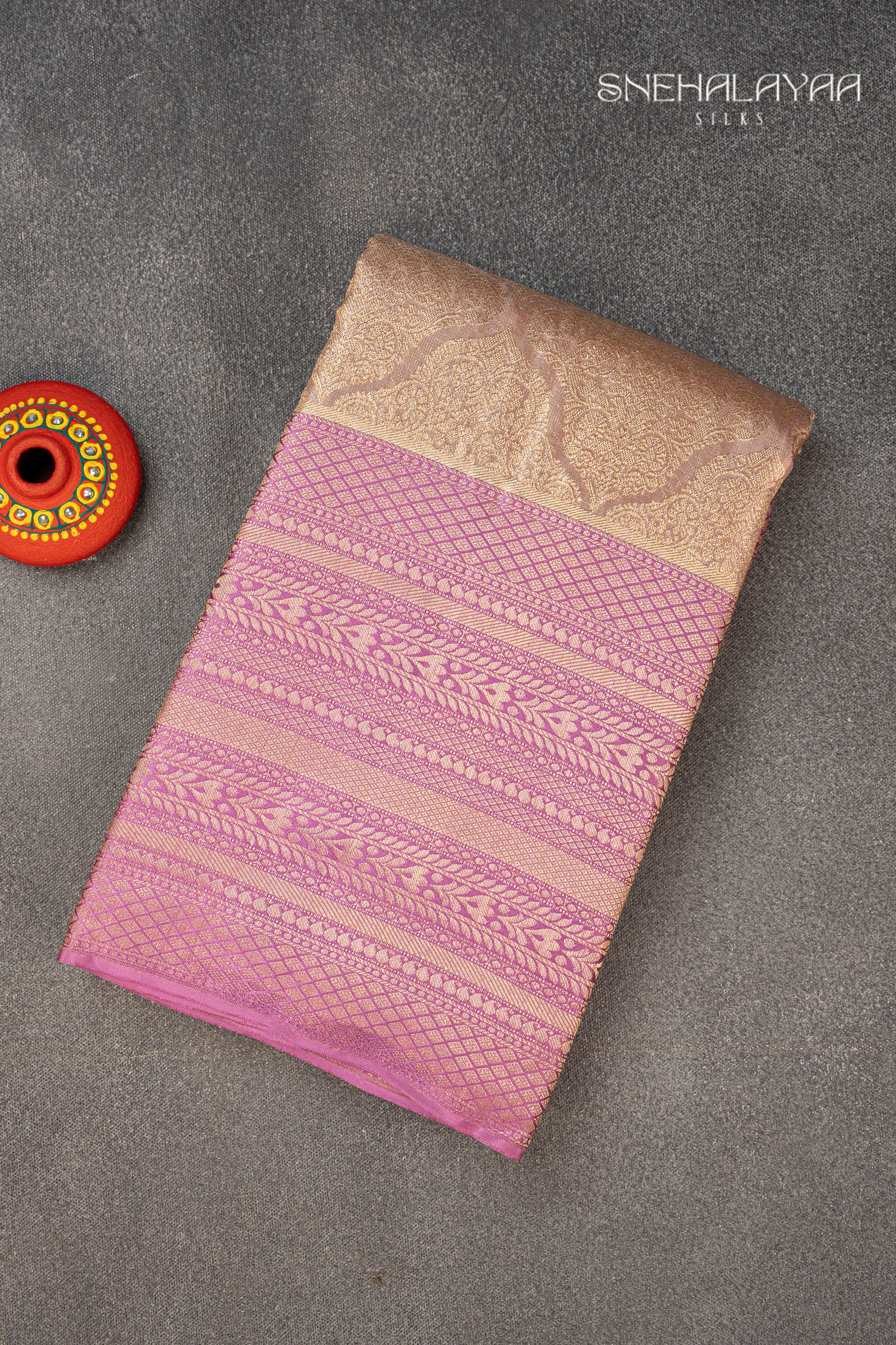 Gold Kancheevaram Silk Saree