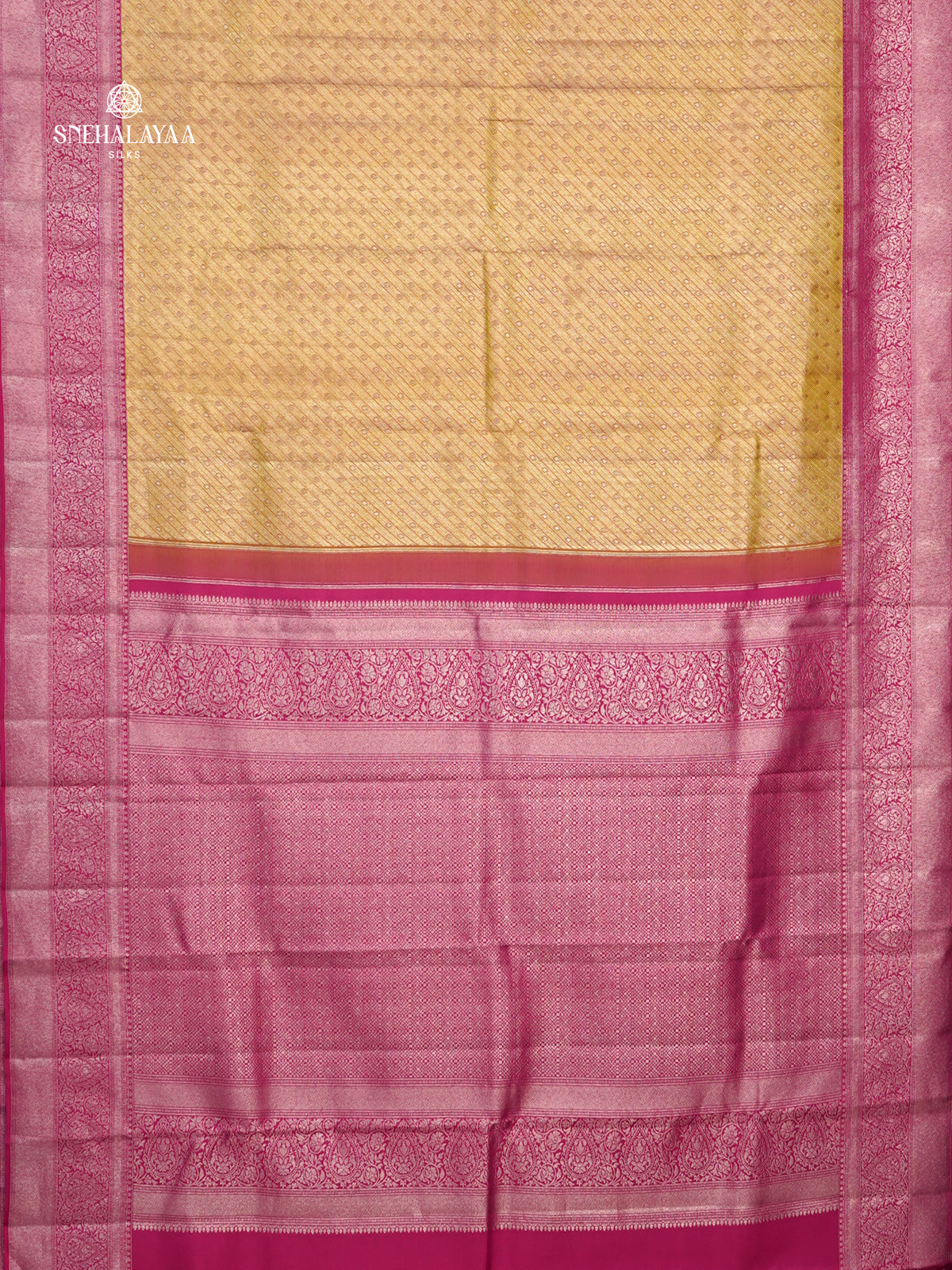 Pale Yellow Kanjivaram Silk Saree