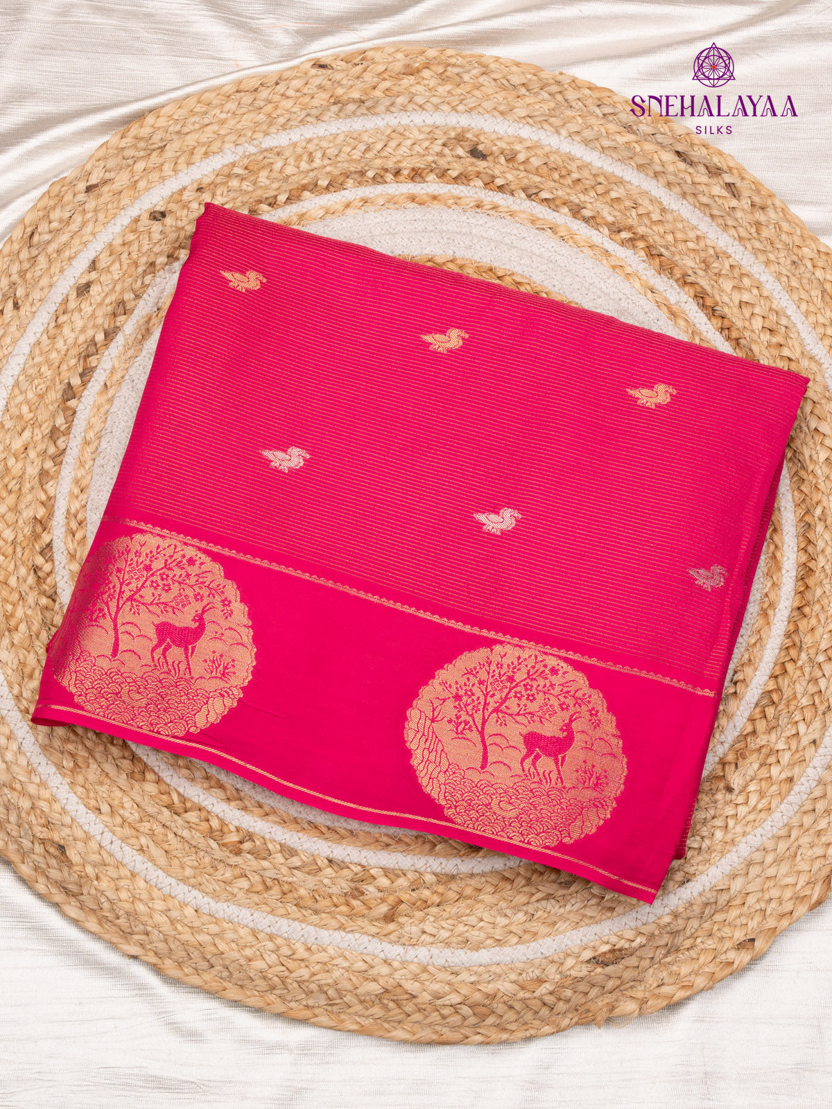 Pink Dola Silk Saree