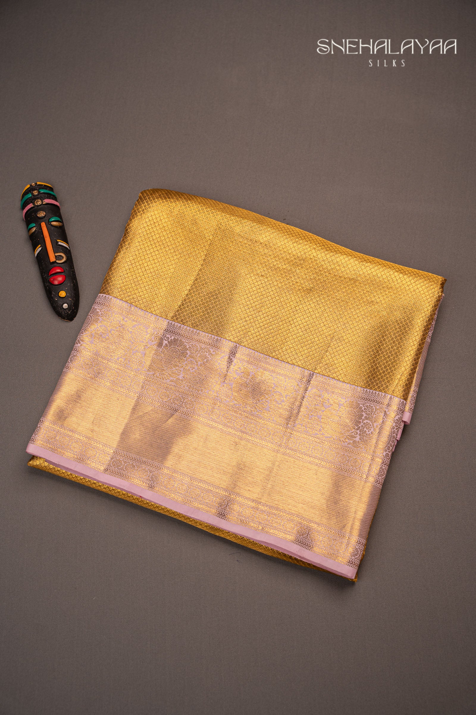 Gold Kancheevaram Tissue Silk Saree