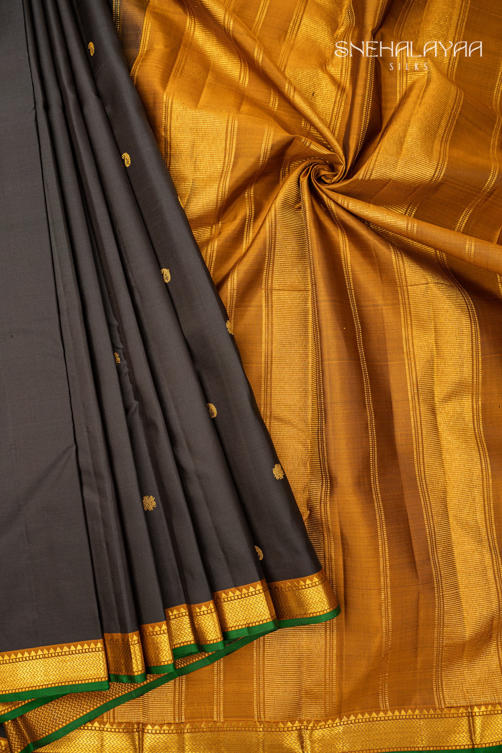 Black Kancheevaram Silk Saree