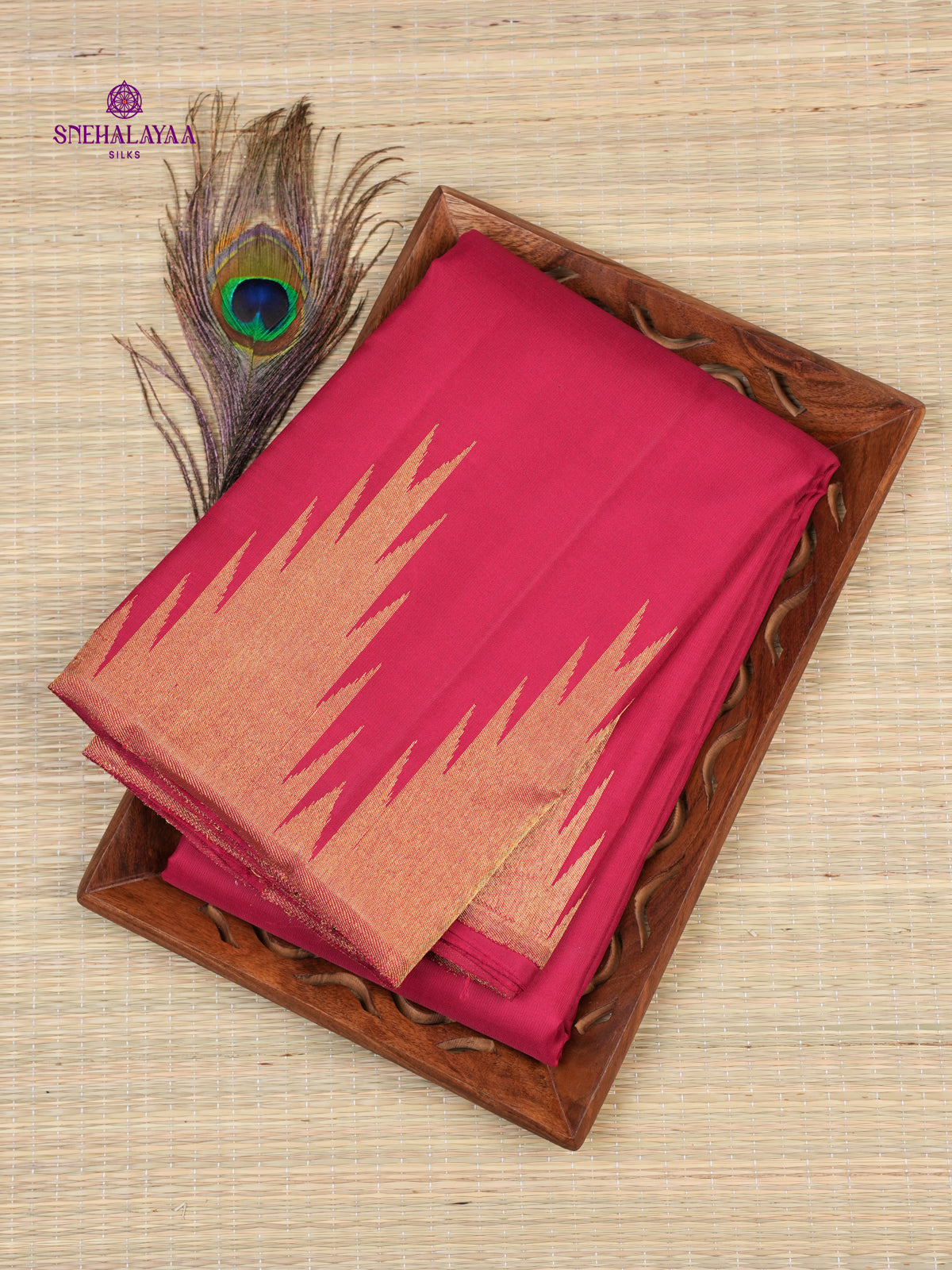 Rani Pink Kanjivaram Silk Saree