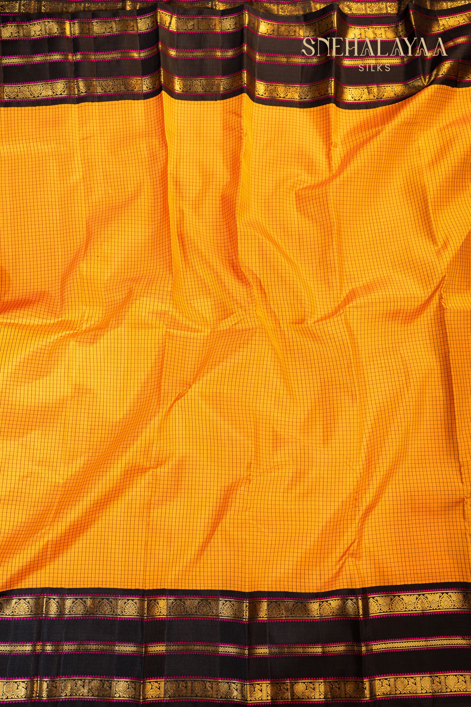 Mango Yellow Kancheevaram Silk Saree