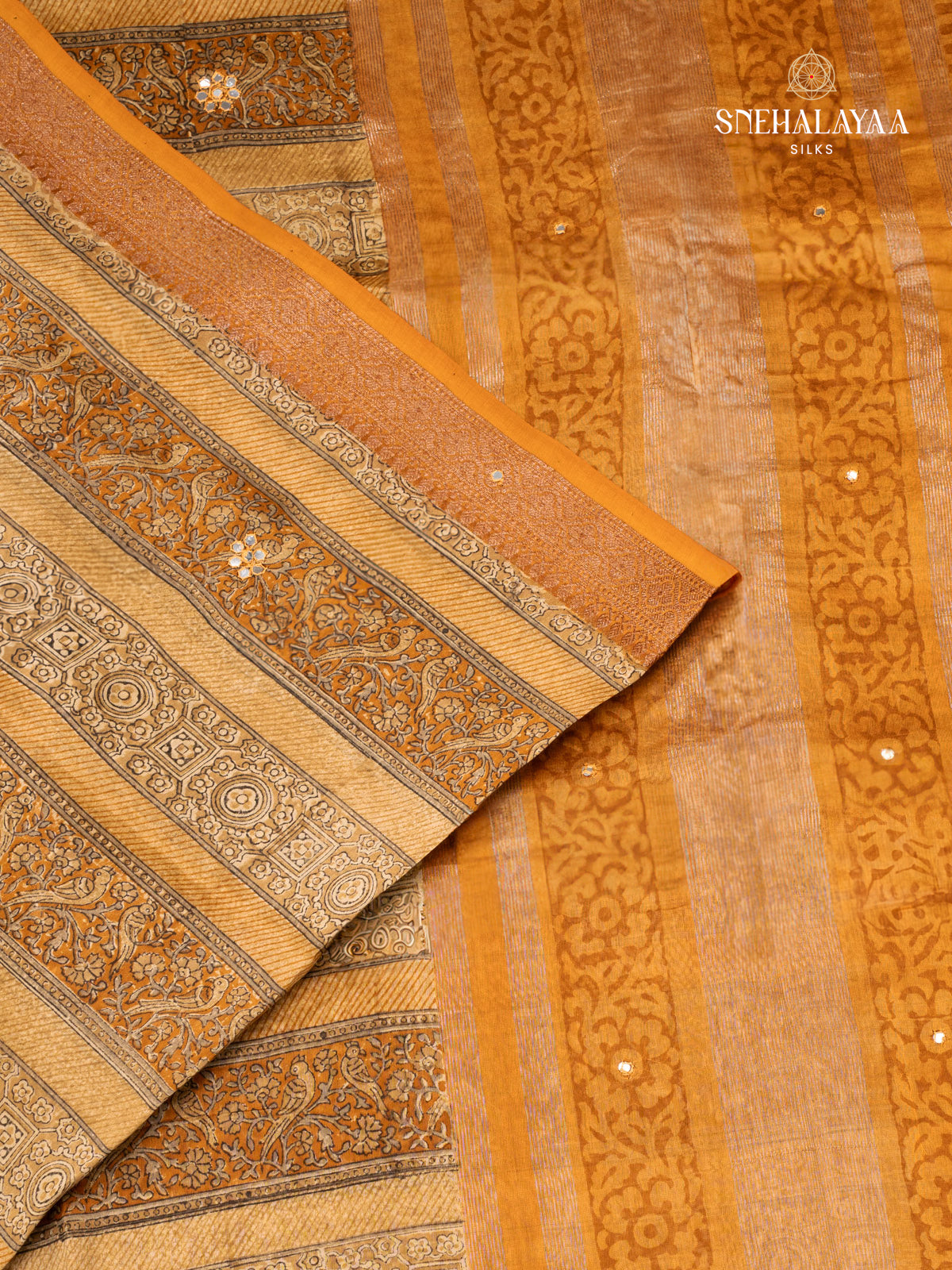 Brown Chanderi Saree