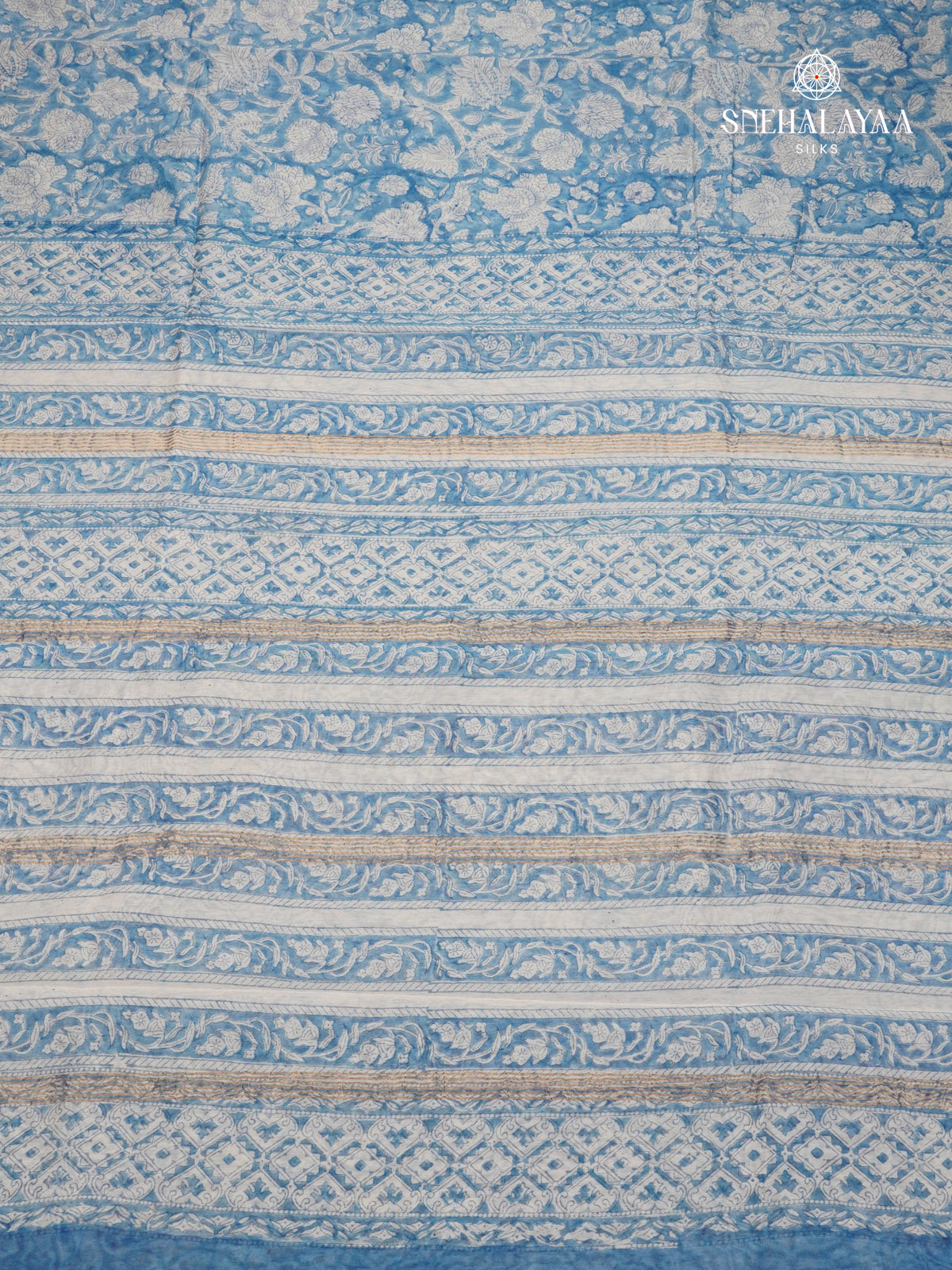 Pale Blue Chanderi Saree