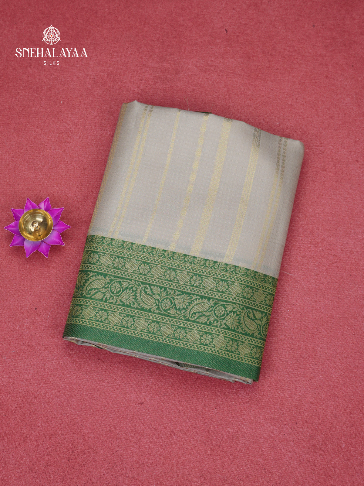 Cream Jute Saree