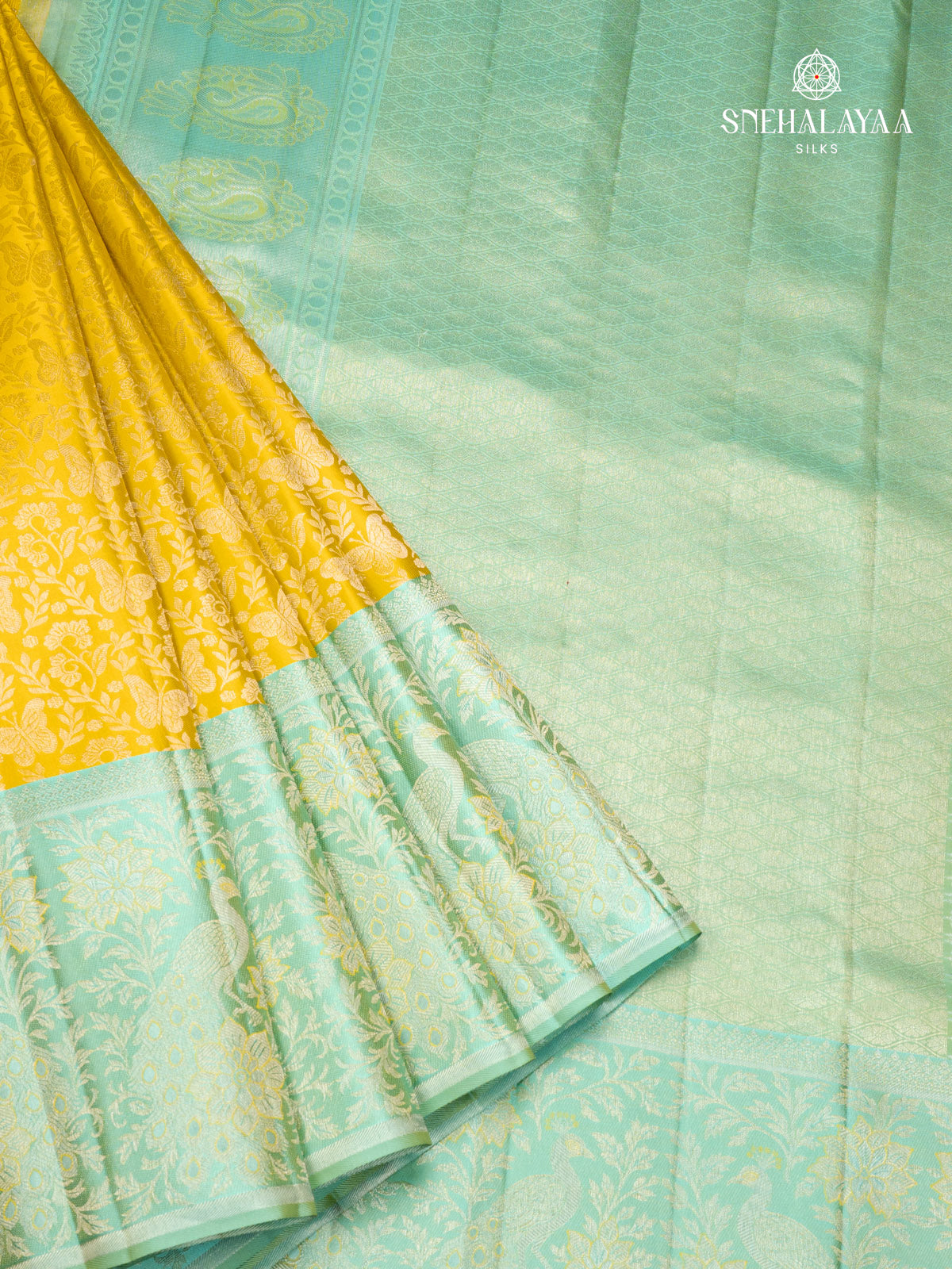 Yellow Kanjivaram Silk Saree
