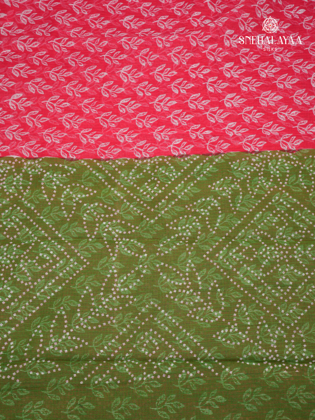 Rani Pink Printed Kota Saree