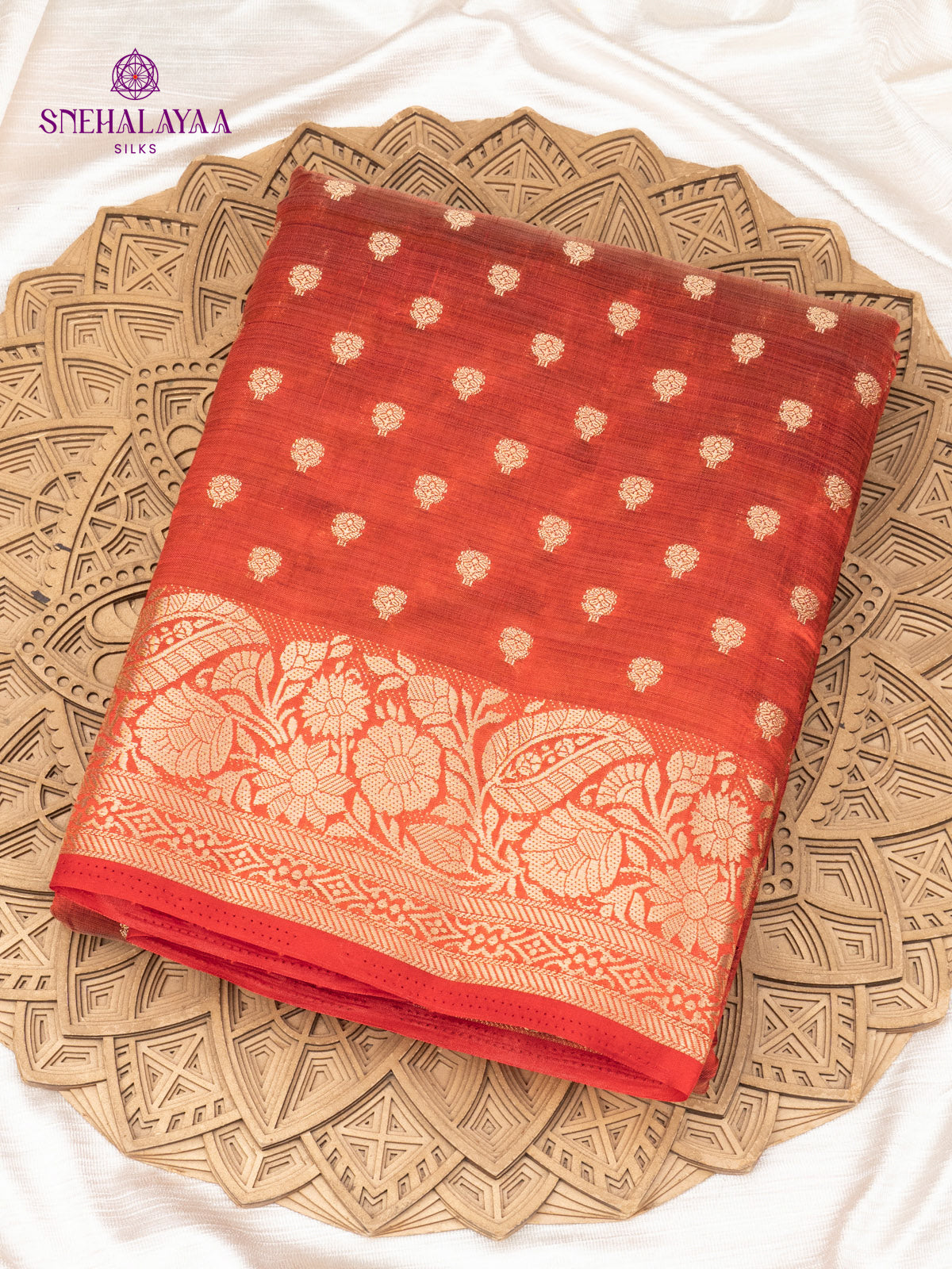 Red Raw Silk Saree
