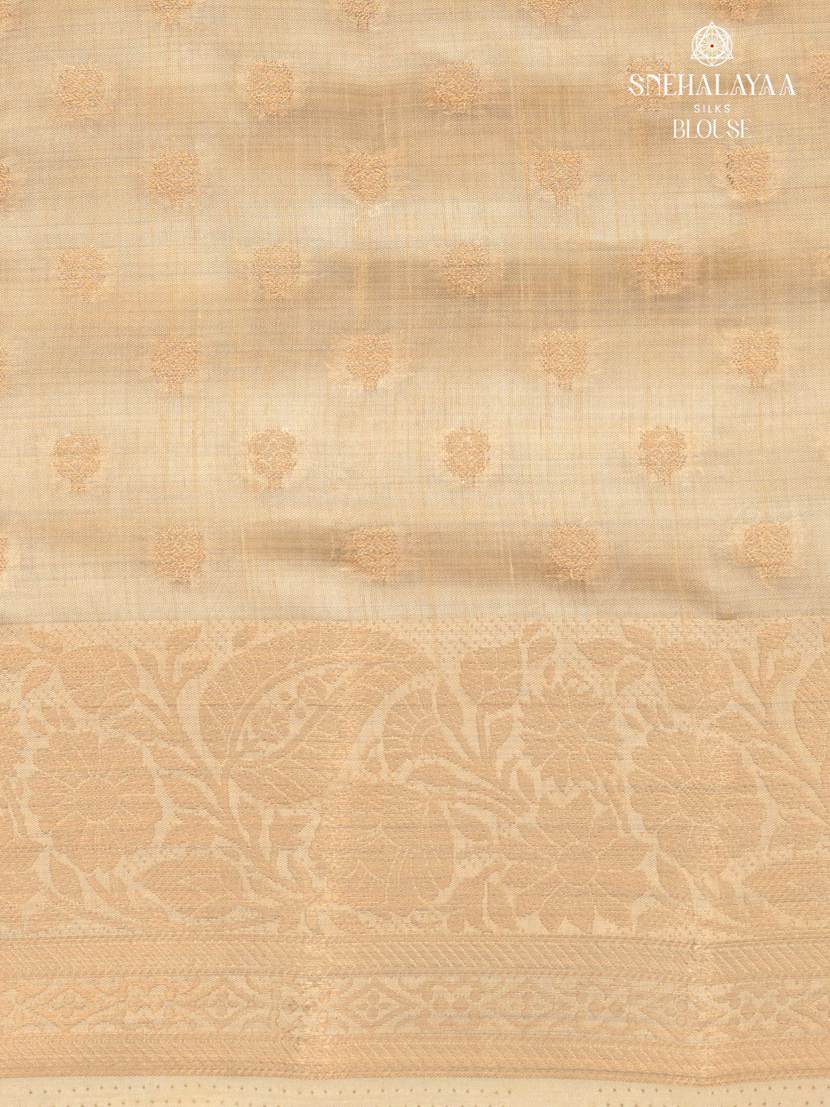 Cream Raw Silk Saree