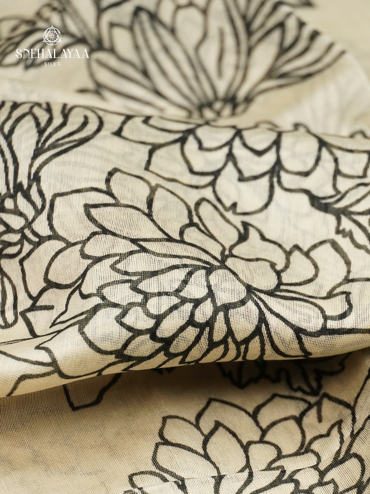 Off White Chanderi Saree