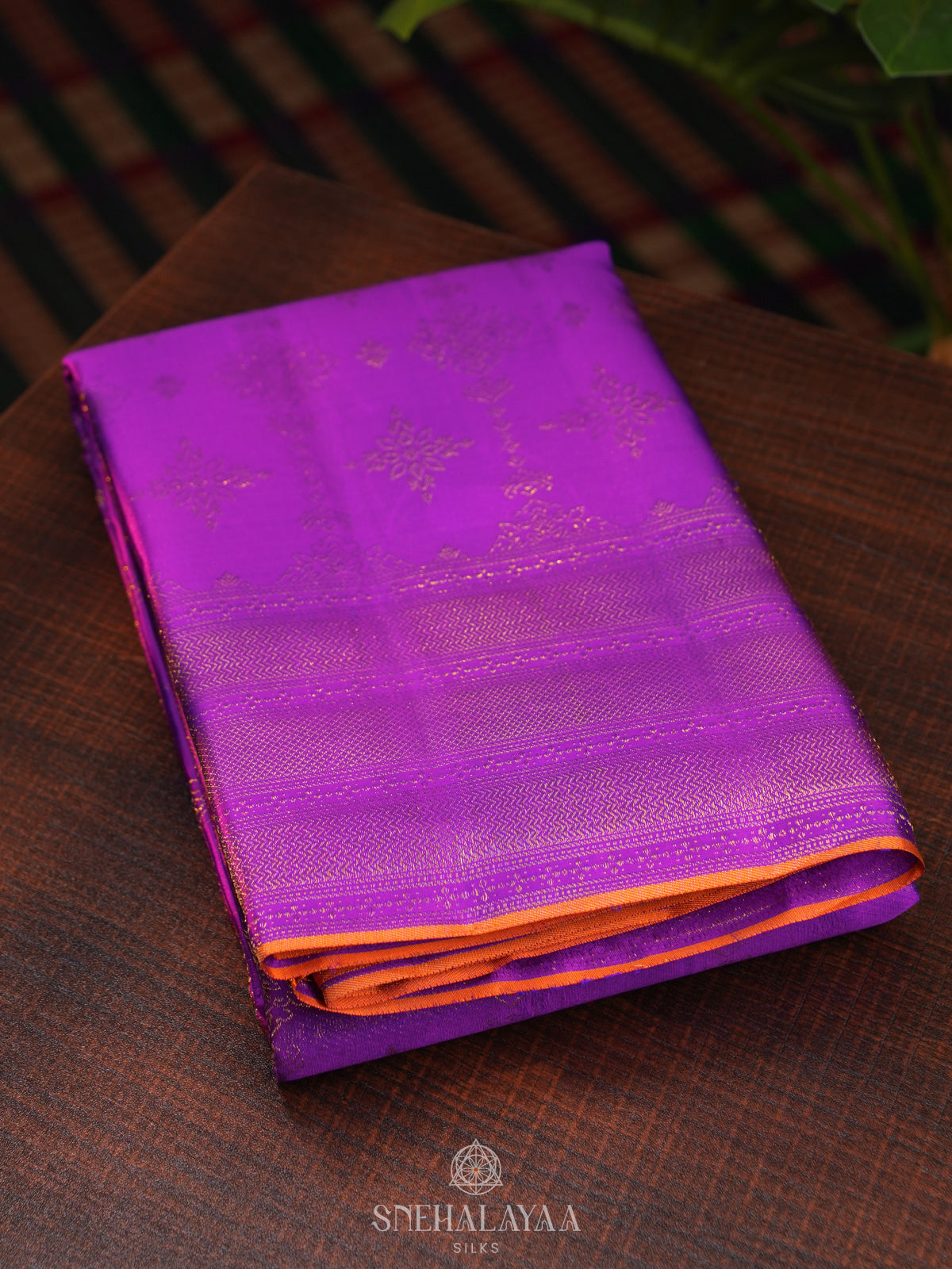 Purple Kanjivaram Silk Saree