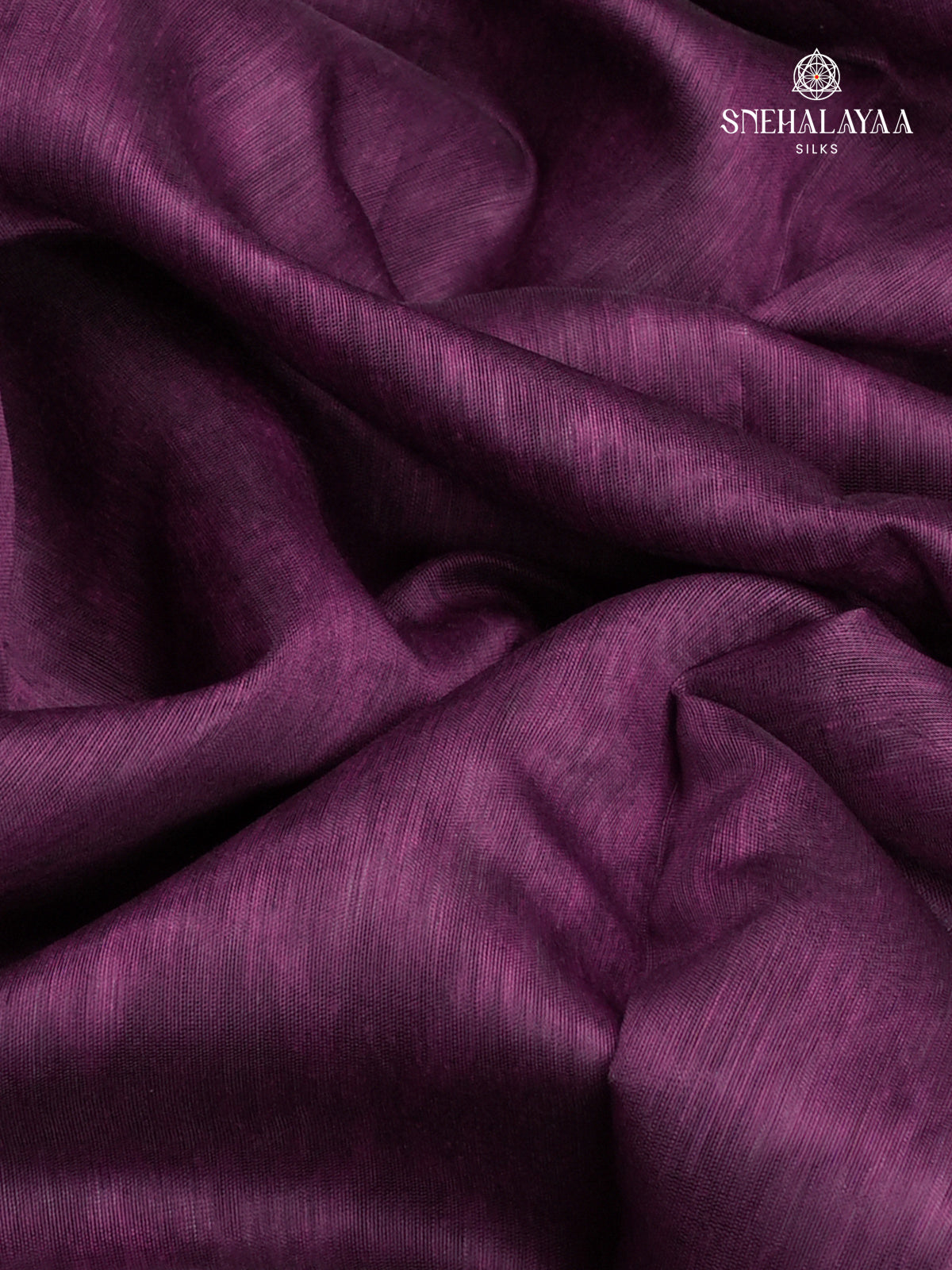 Magenta Printed Linen Saree