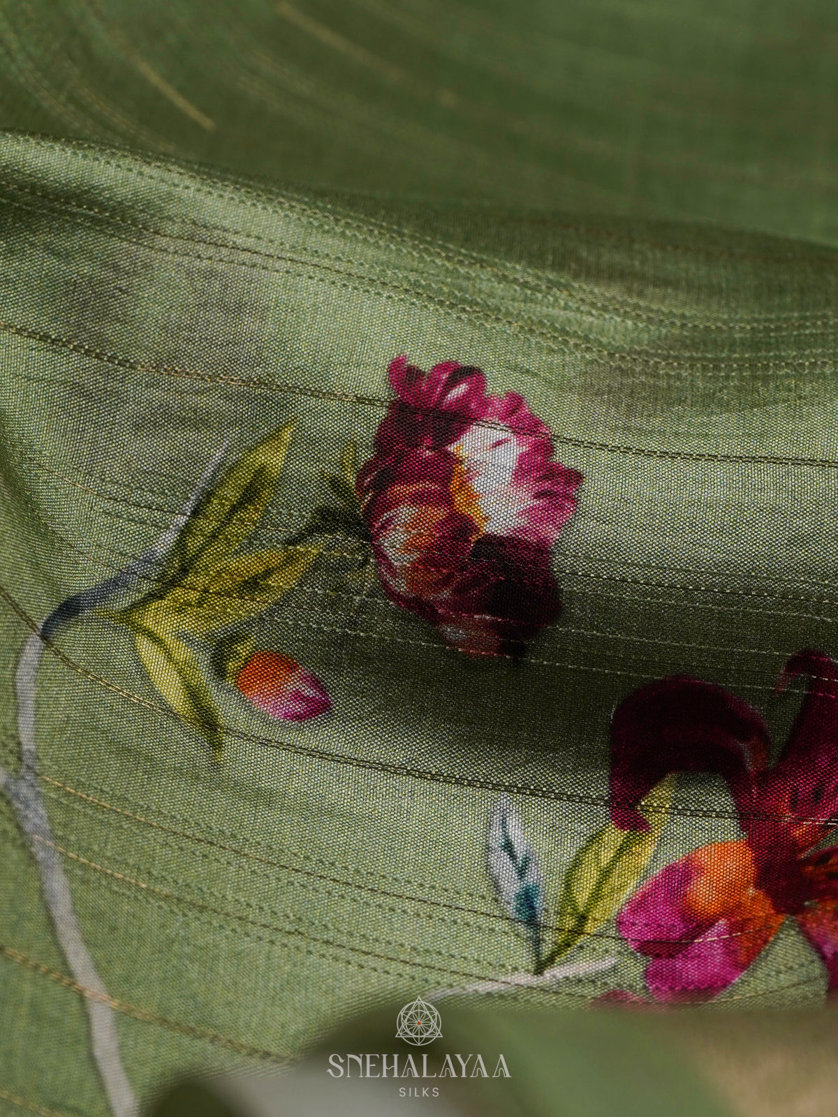 Green Kora Silk Saree