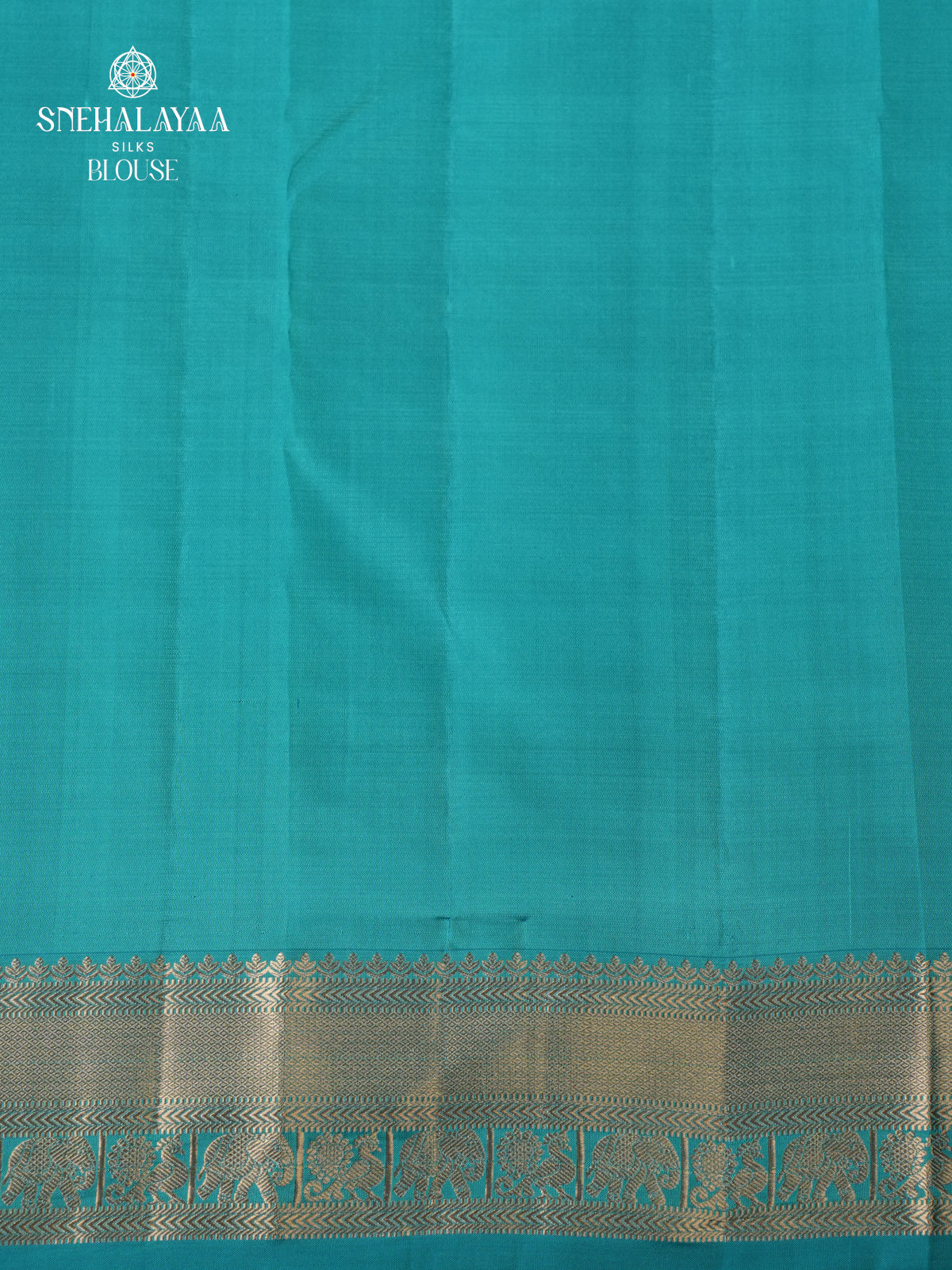 Teal Blue Kanjivaram Silk Saree