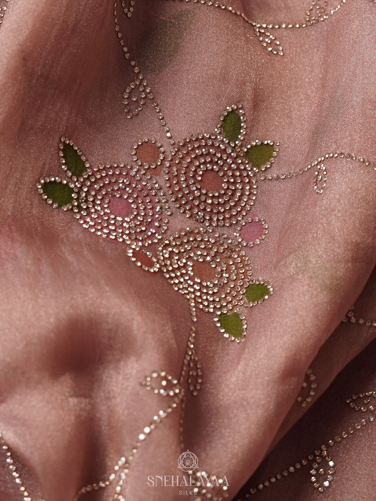 Pale Pink Designer Saree