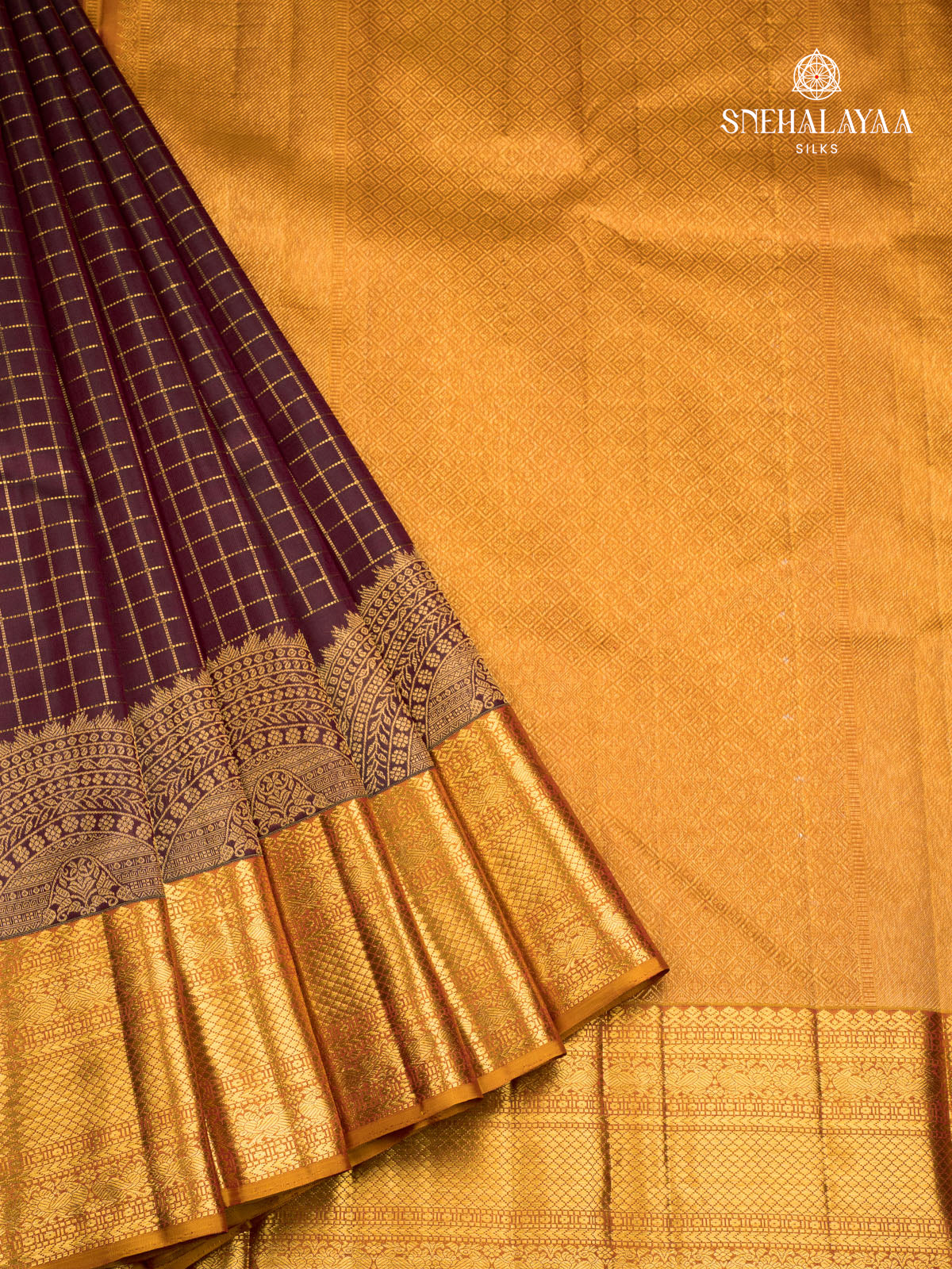 Brown Kanjivaram Silk Saree