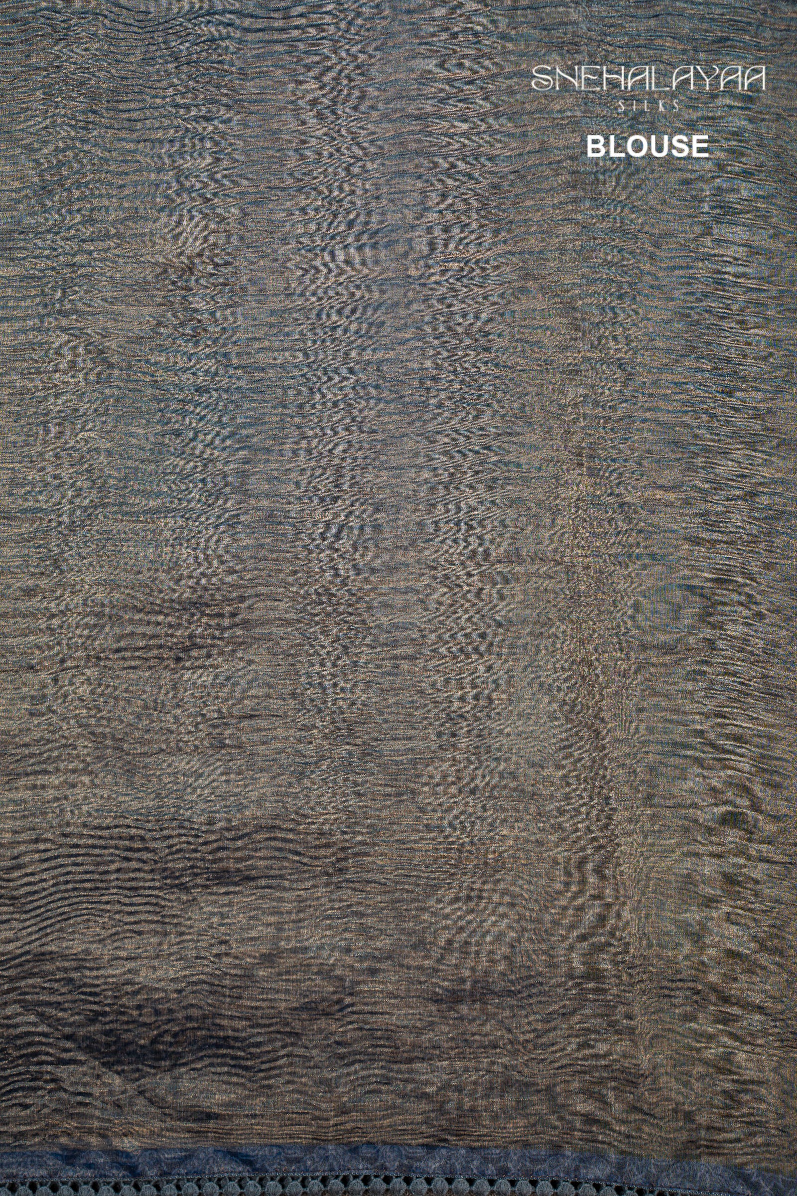 Aegean Blue Crush Tissue Saree