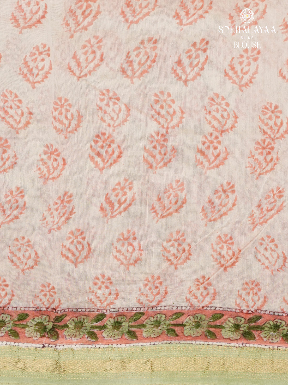 Olive Green Chanderi Saree