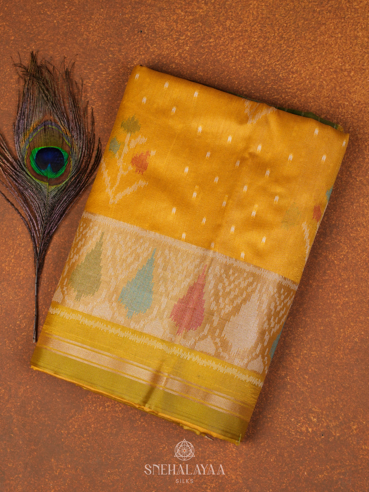 Yellow Tussar Saree