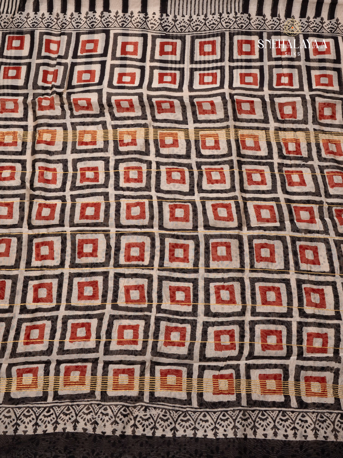 Cream Chanderi Saree