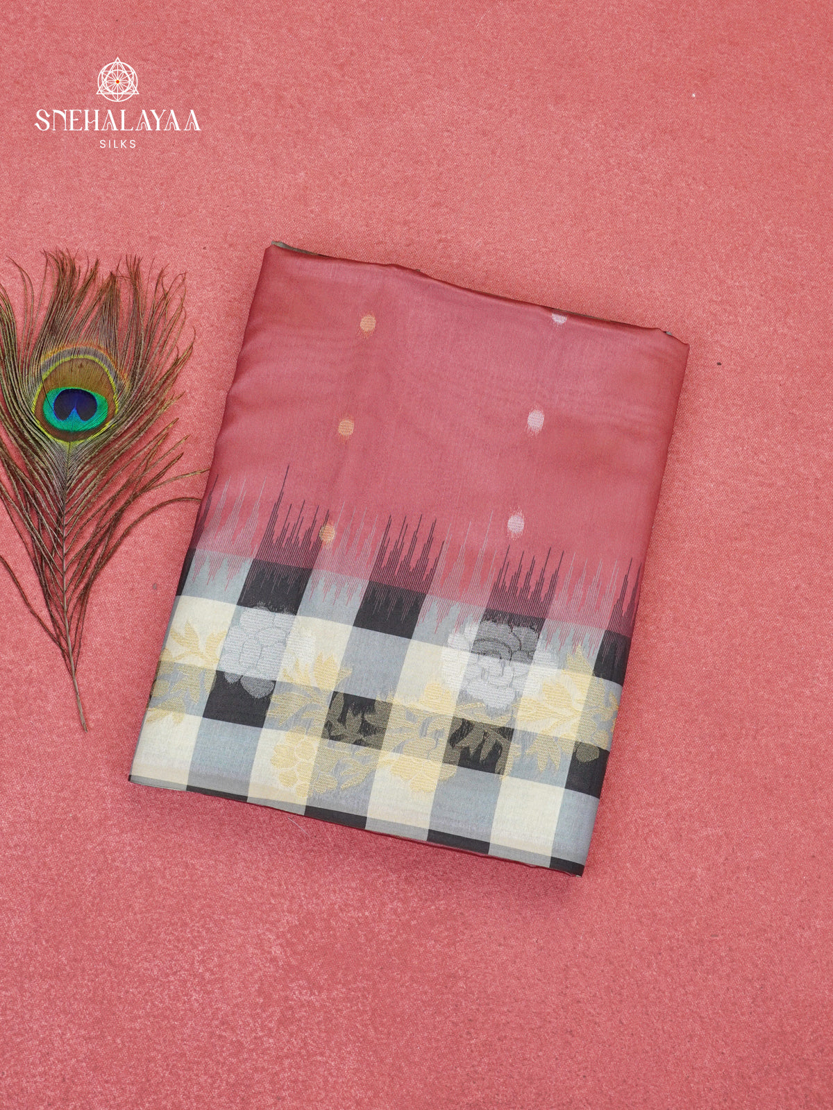 Dusty Mauve Jute Saree