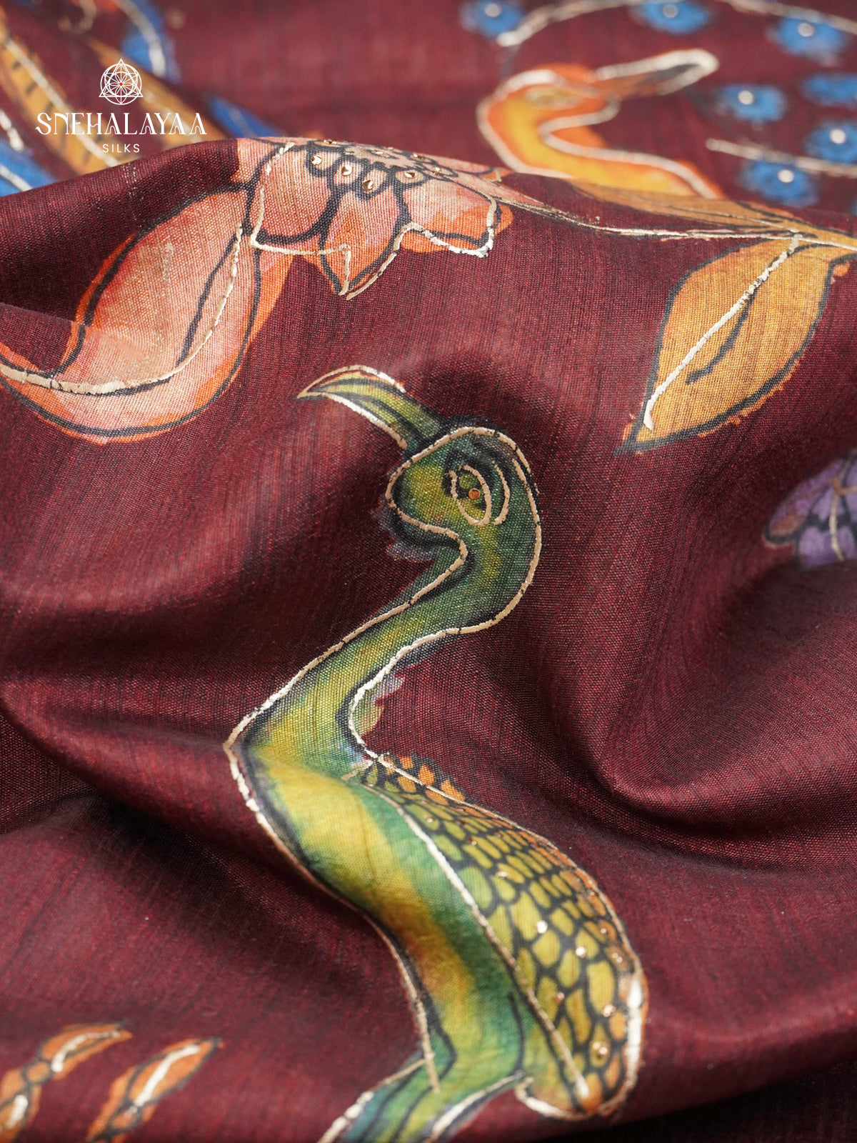 brown Munga Tussar Saree