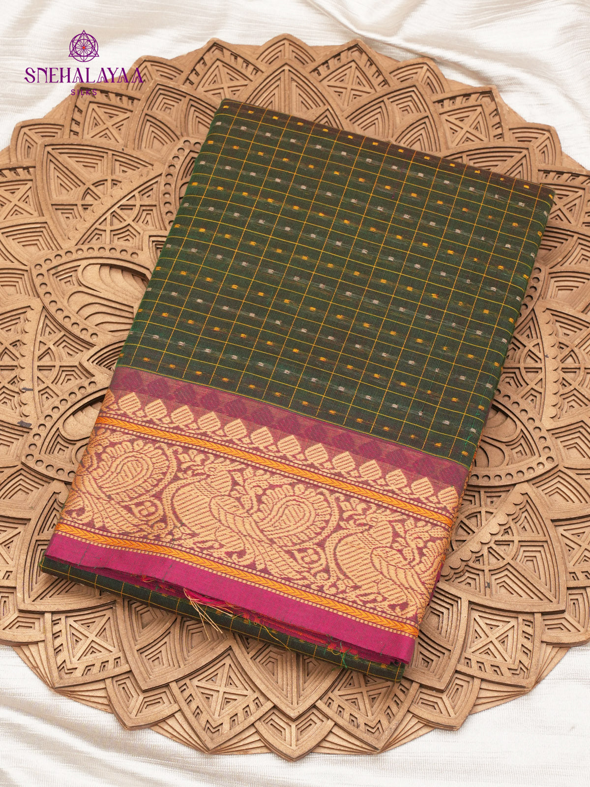 Green Chettinad Cotton Saree