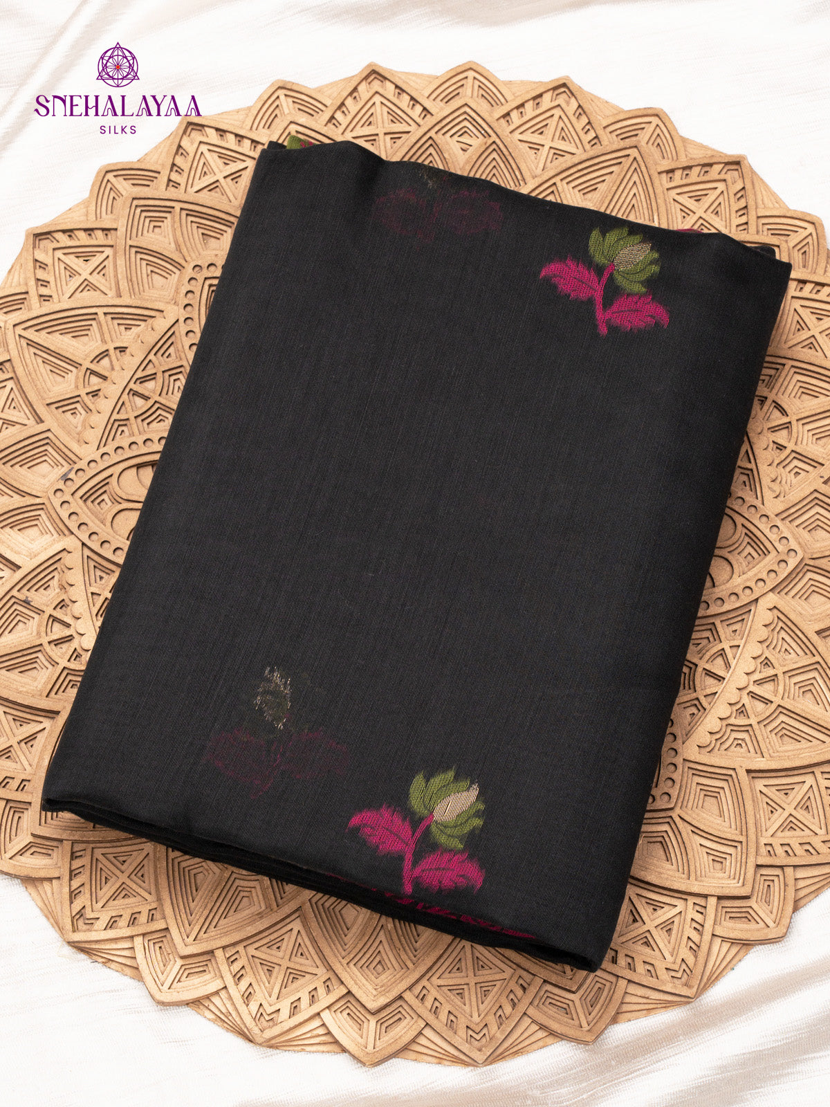 Black Munga Cotton Saree