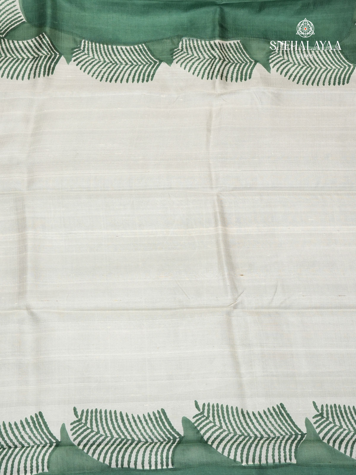 Teal Green Pure Tussar Silk Saree