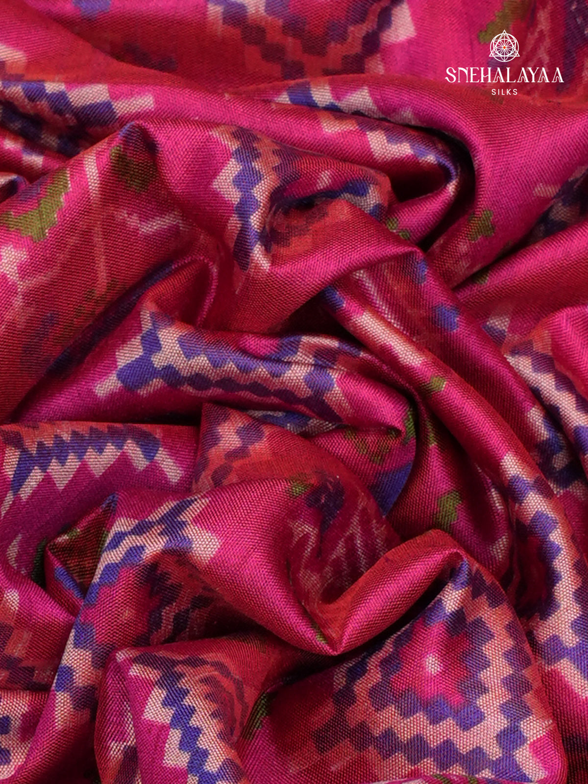 Rani Pink Ikat Saree
