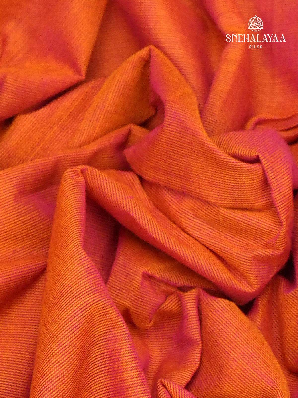 Rust Orange Chettinad Cotton Saree