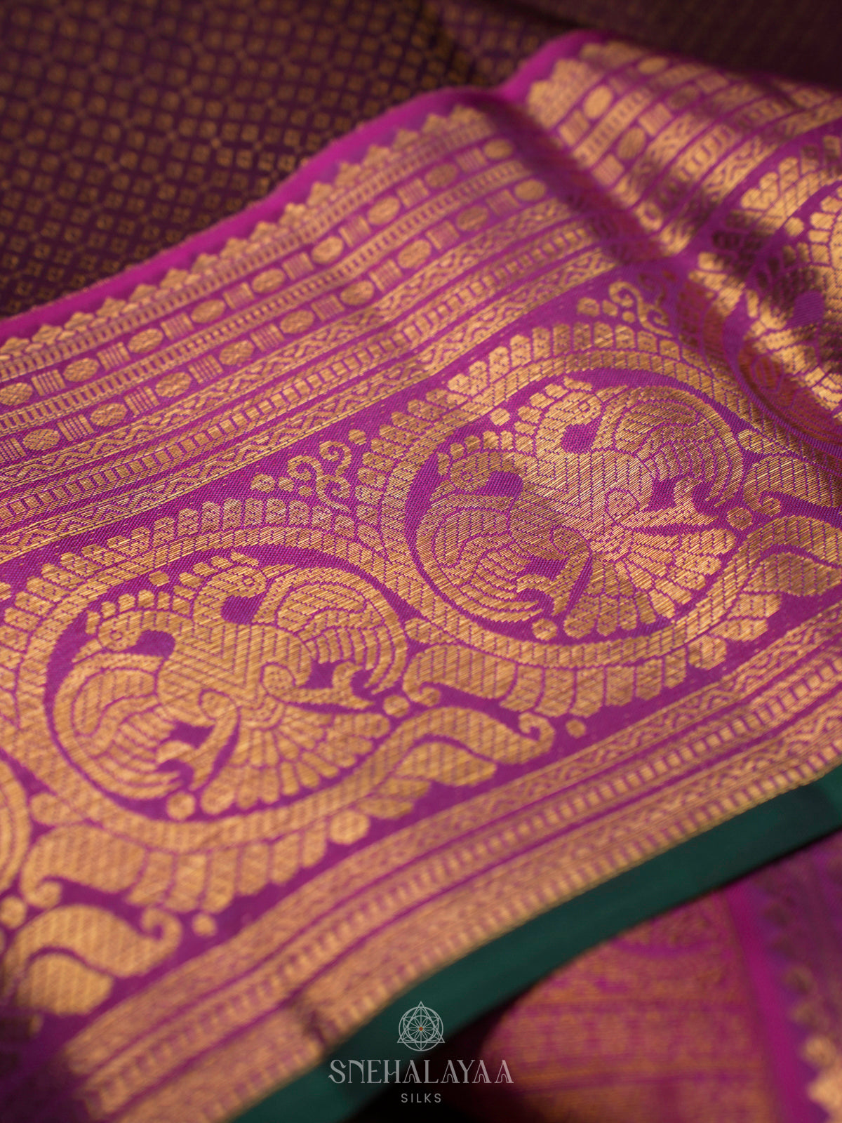 Purple Kanjivaram Silk Saree