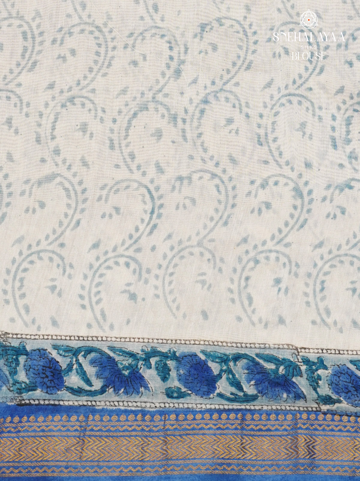 Pastel Blue Chanderi Saree