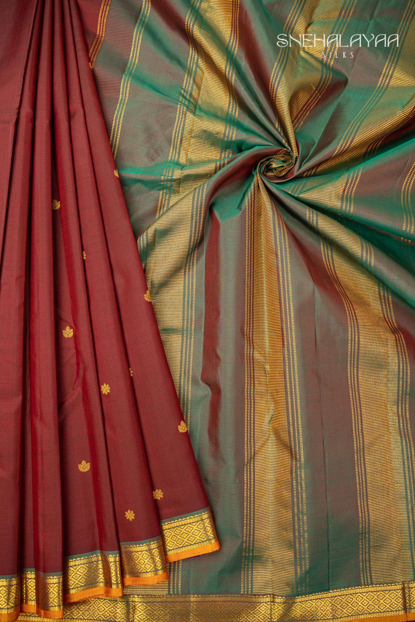 Maroon Kancheevaram Silk Saree