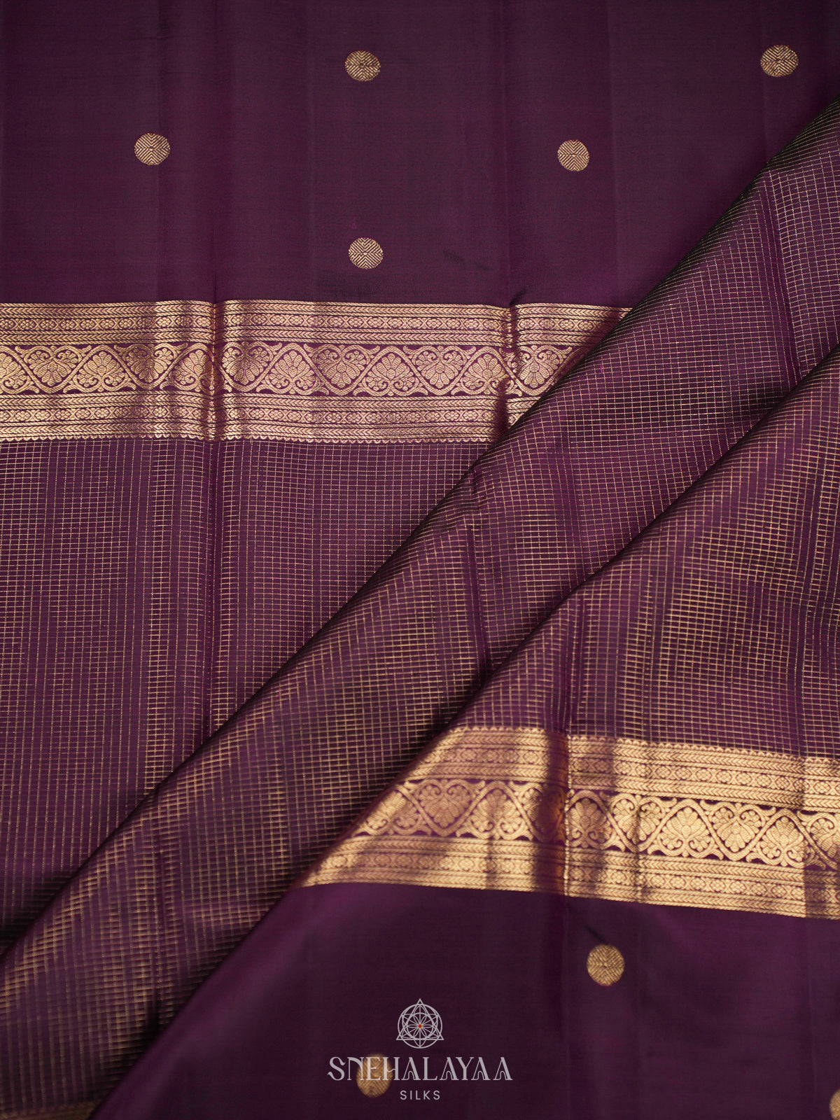 Violet Kanjivaram Silk Saree