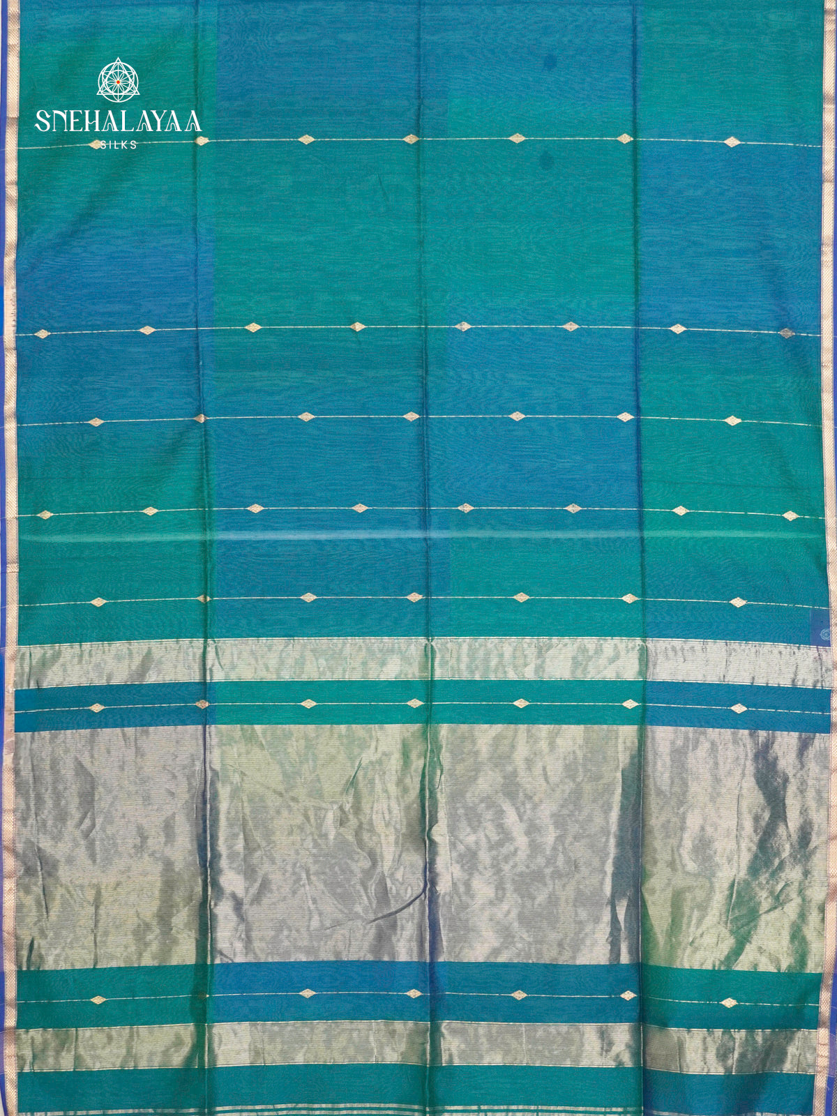 Blue Maheshwari Silk Cotton Saree