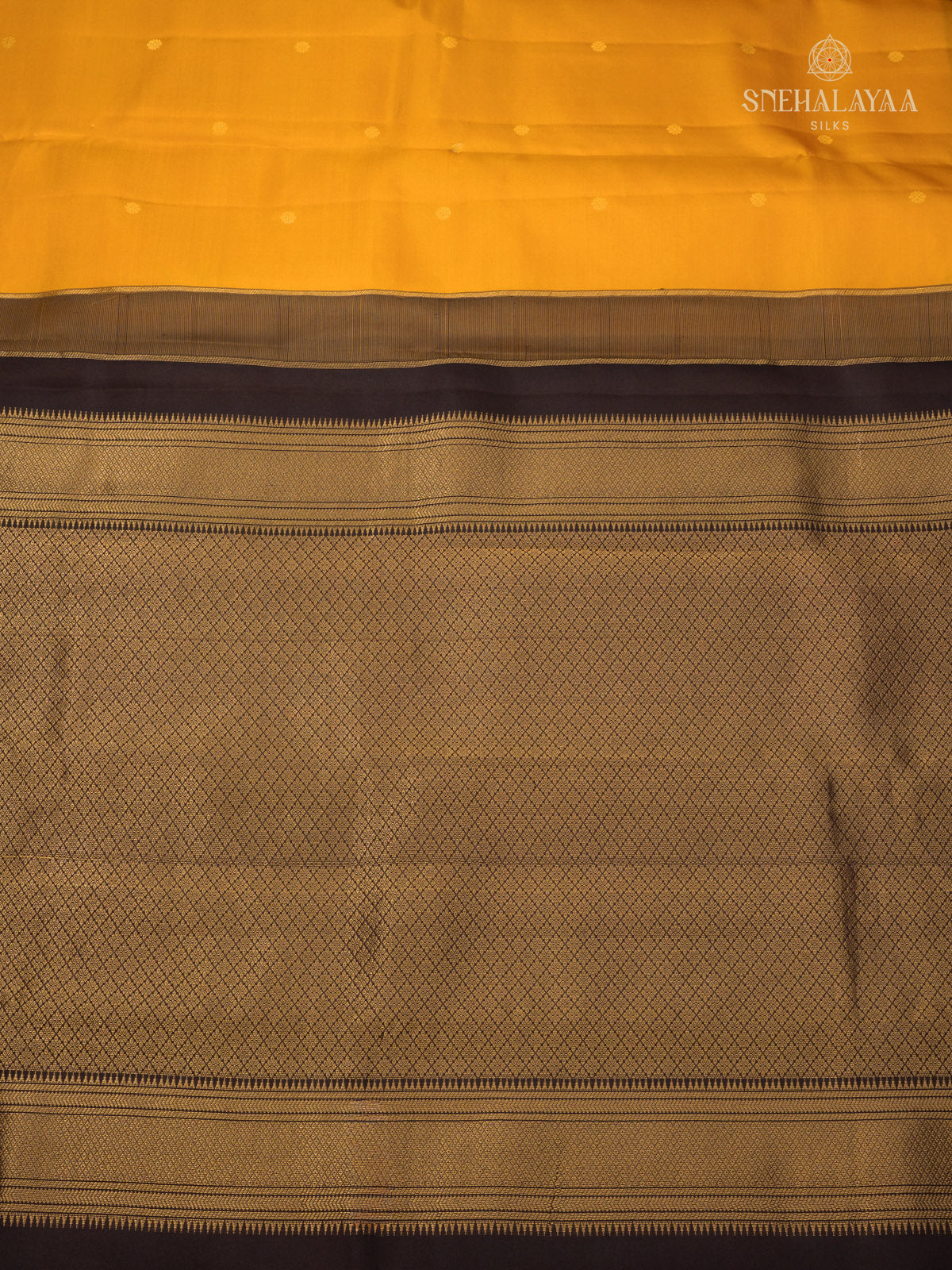 Yellow Korvai Kanjivaram Silk Saree
