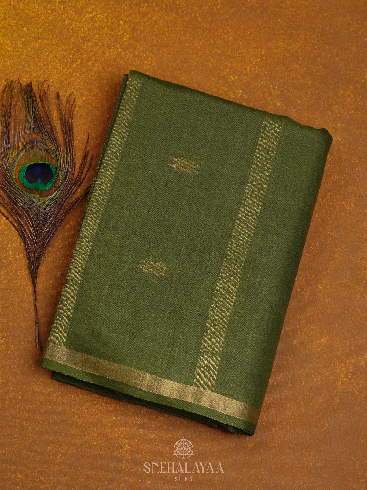 Green Bamboo Silk Saree