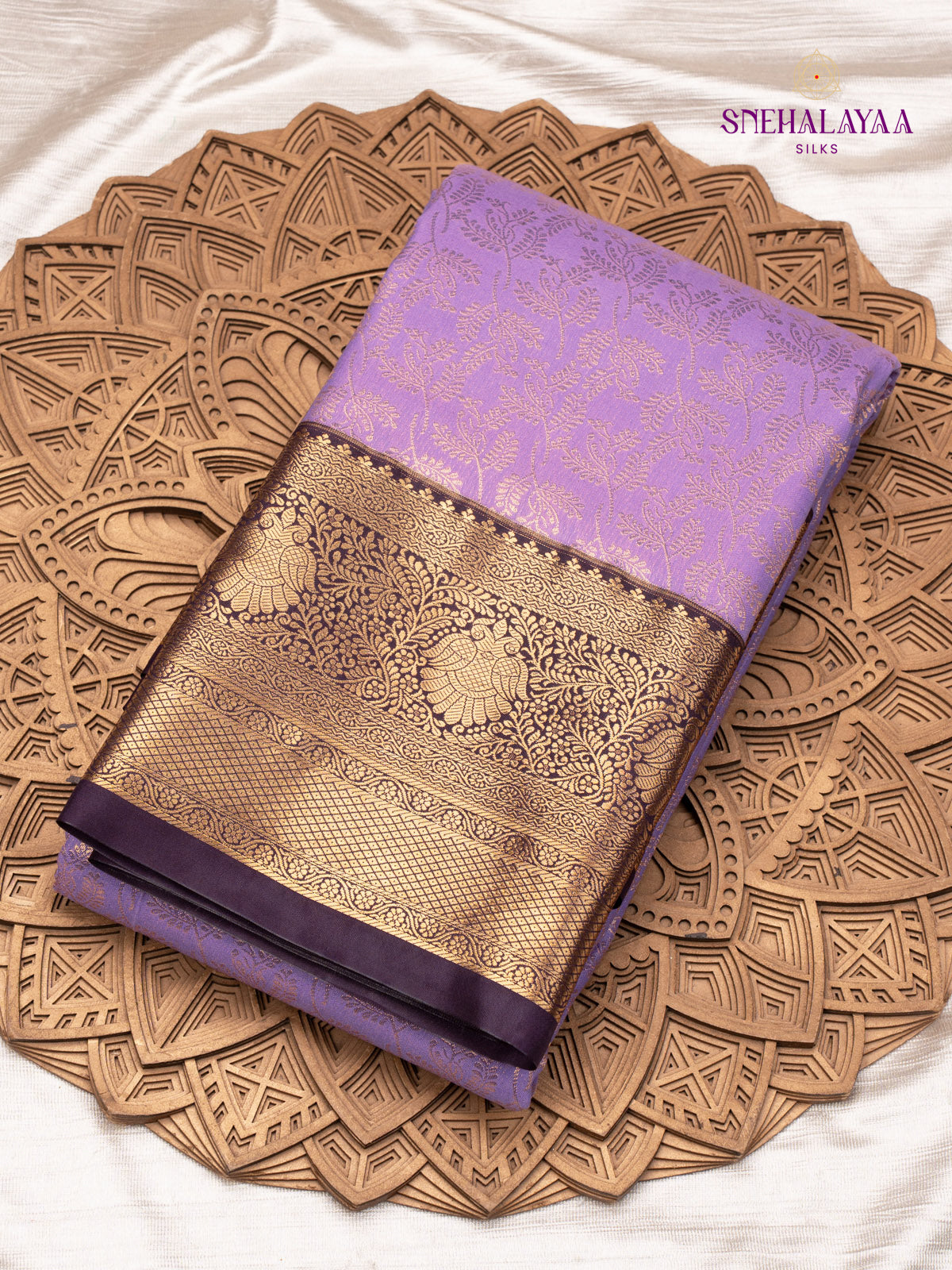 Purple Art Silk Saree