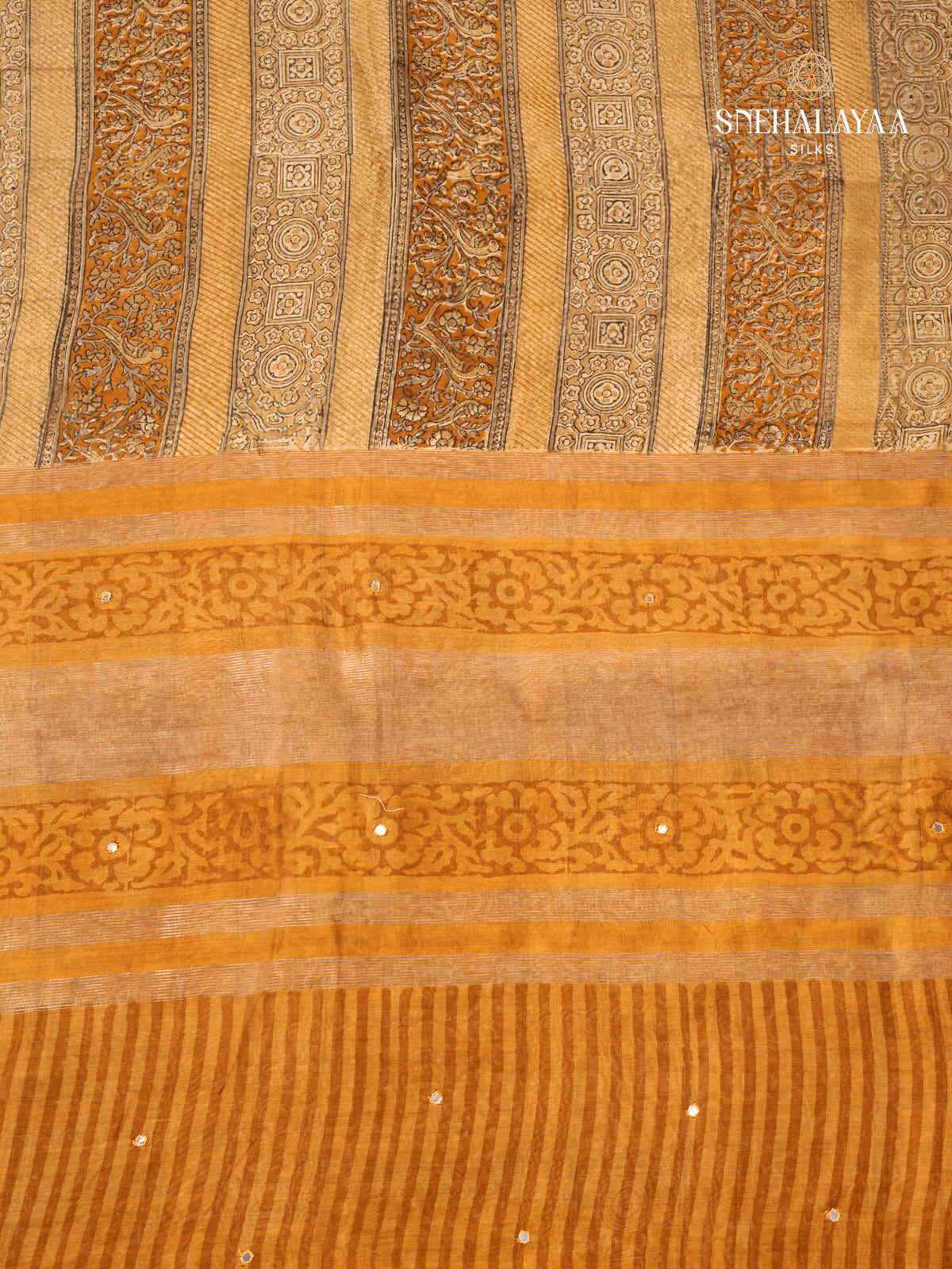 Brown Chanderi Saree