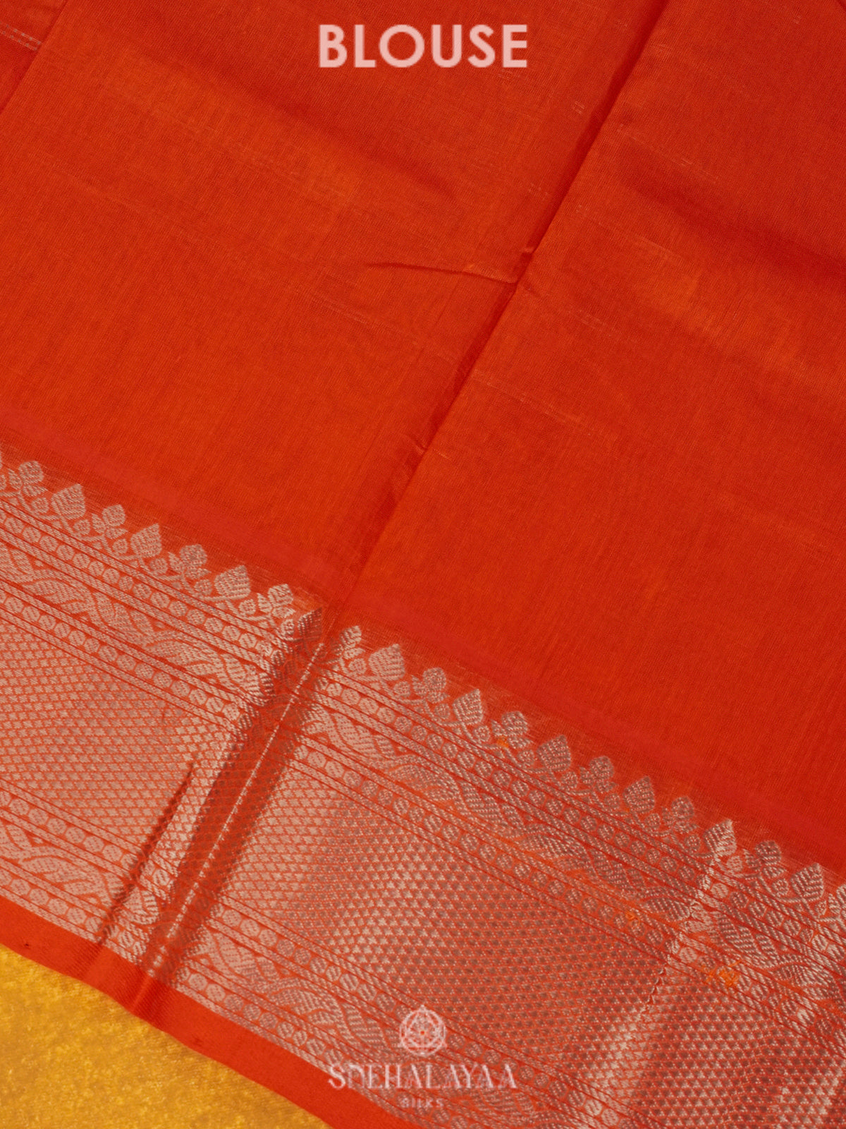 Orange Mangalagiri Kuppadam Silk Cotton Saree