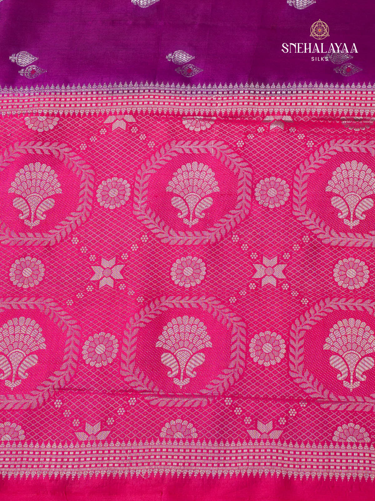Purple Banaras Dupion Saree