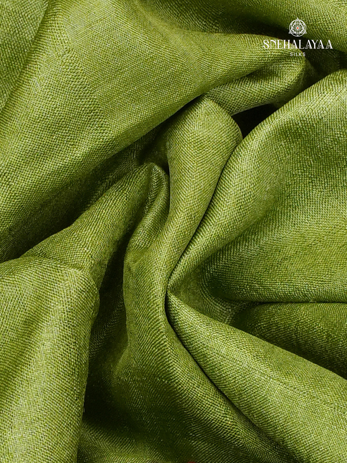 Green Tussar Silk Saree