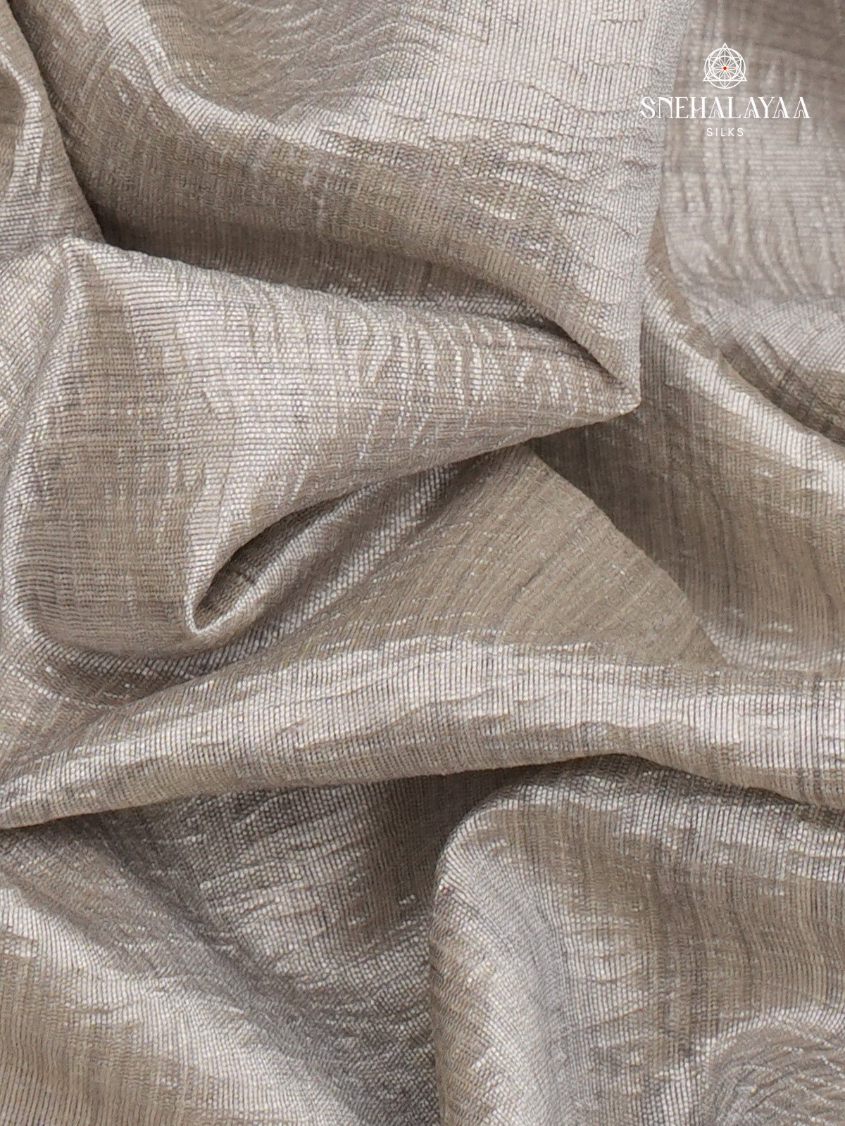 Beige Crush Embroidery Saree