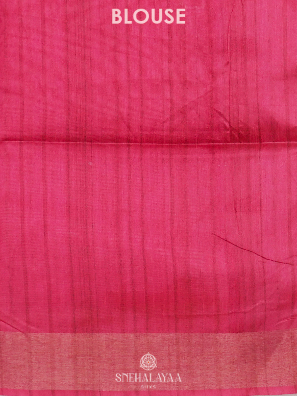 Beige with Pink Border Tussar Saree