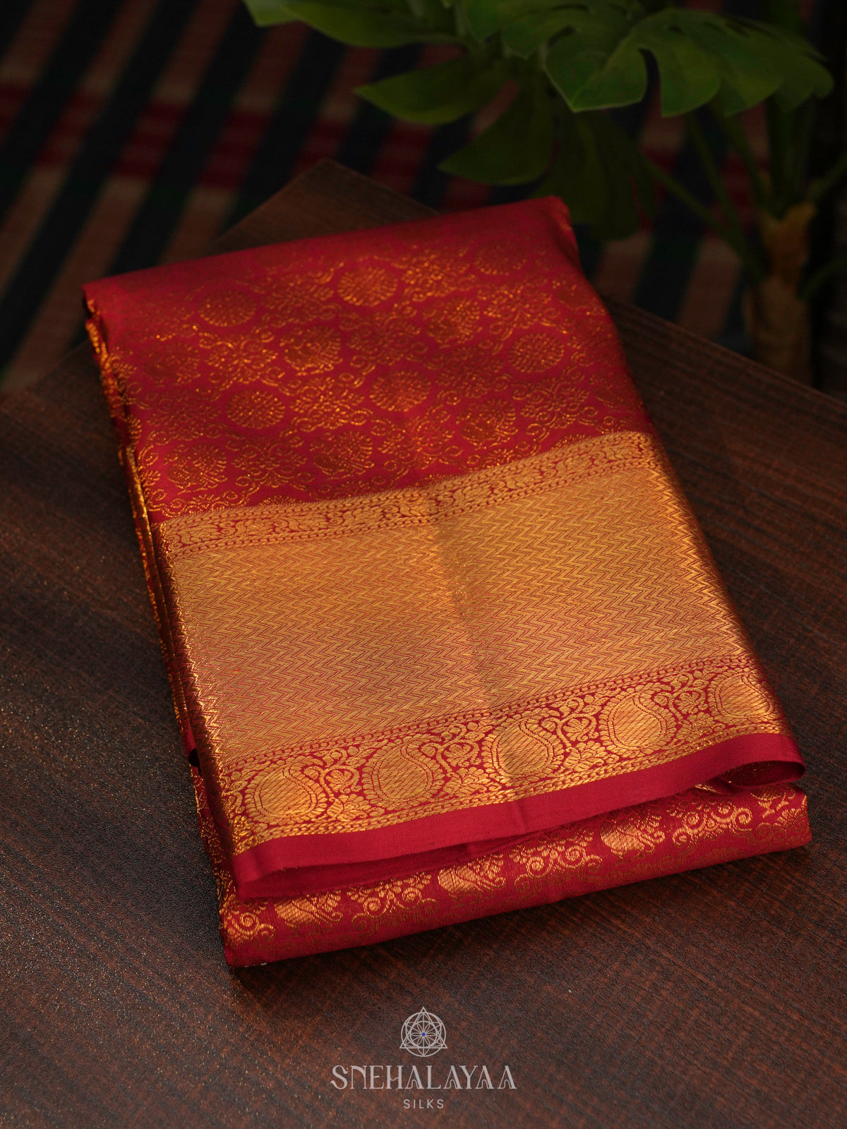 Orange Kanjivaram Silk Saree