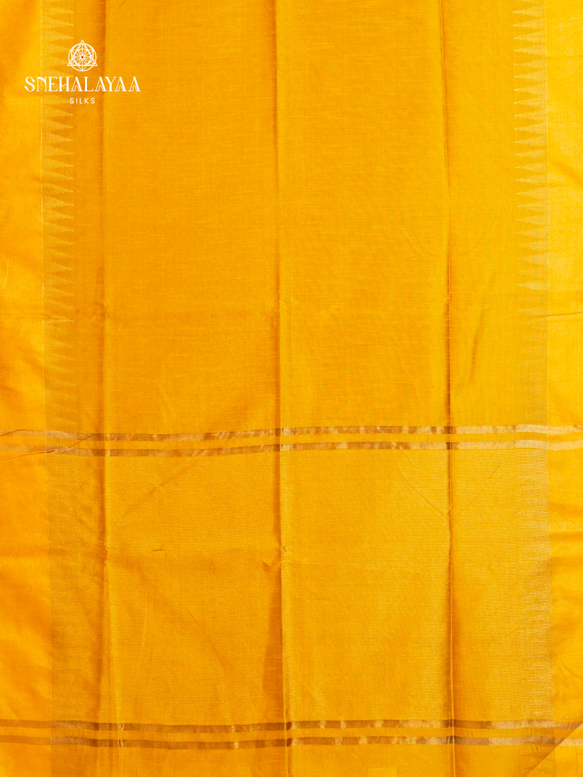 Mango Yellow Dupion Silk Saree