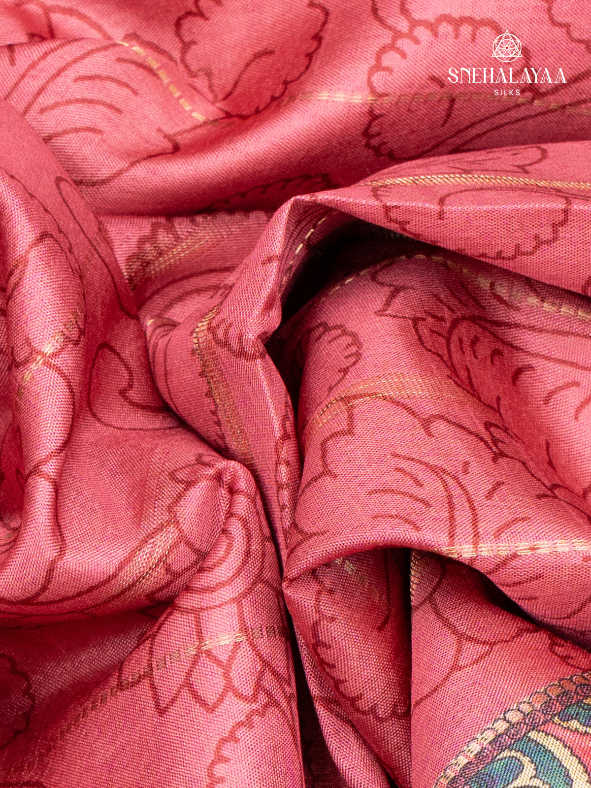 Pink Tussar Saree