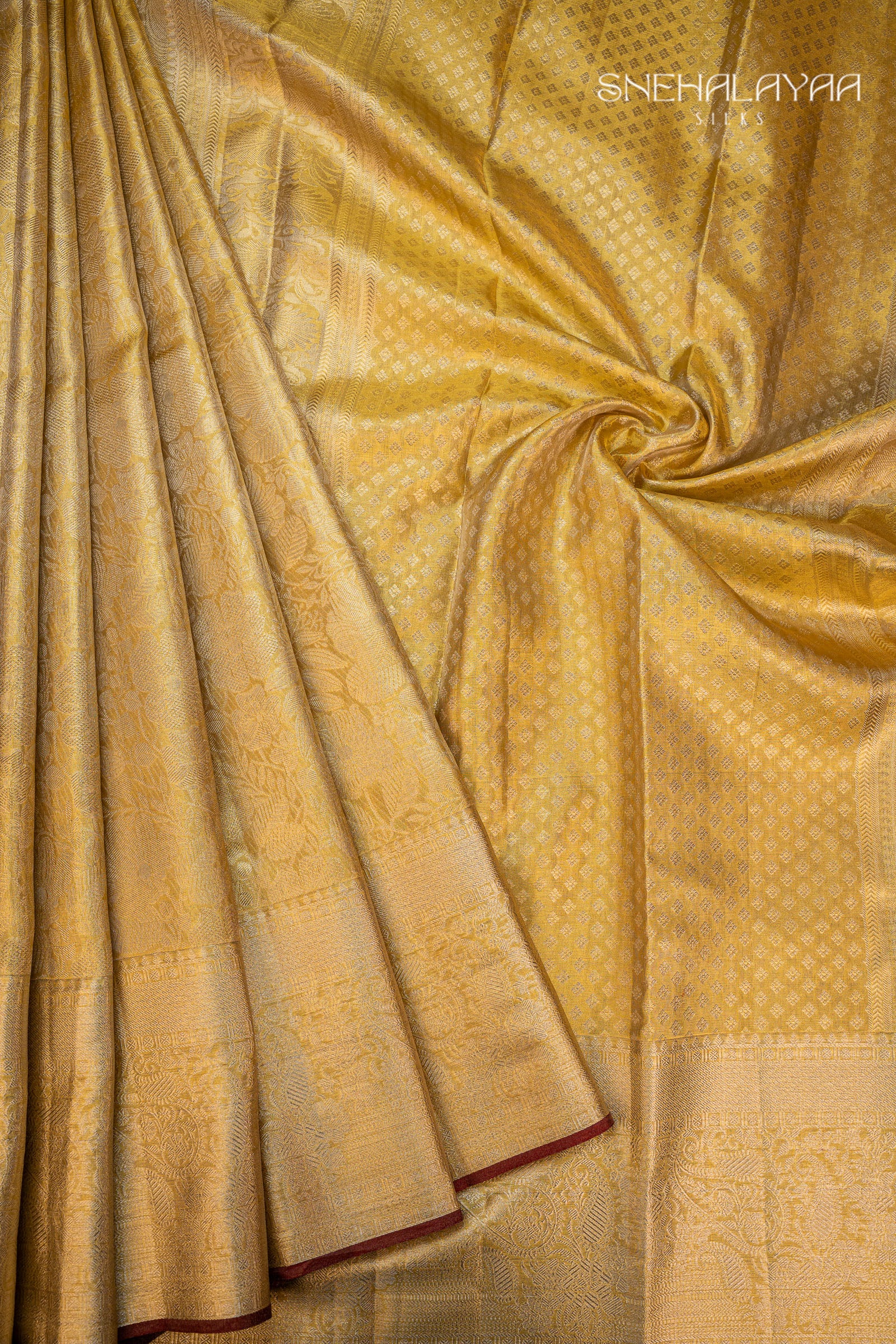 Gold Tissue Kancheevaram Silk Saree